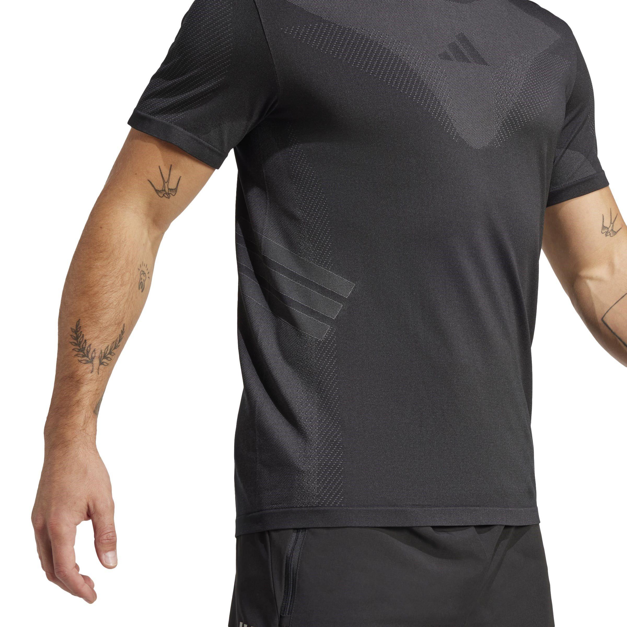 Schwarz/Grau - adidas - GYM+ Seamless Tee Mens - 6