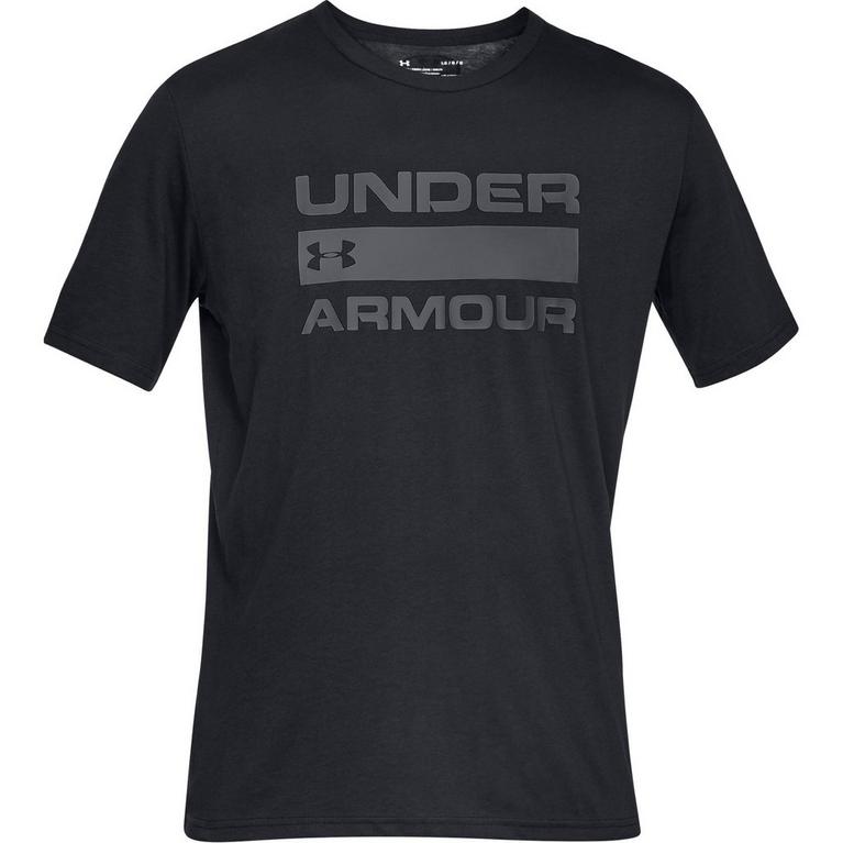 Noir/gris - Under Armour - Under Team Wordmark Short Sleeve T Shirt Mens - 1