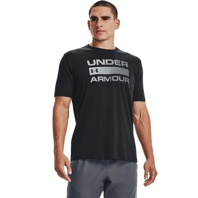 Noir/gris - Under Armour - Under Team Wordmark Short Sleeve T Shirt Mens - 2