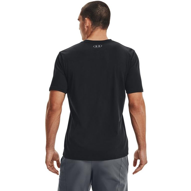 Noir/gris - Under Armour - Under Team Wordmark Short Sleeve T Shirt Mens - 3