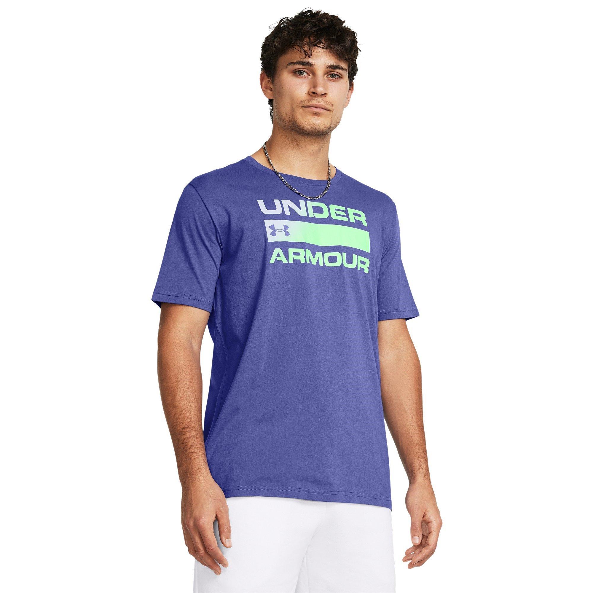 Strlht/Grn/Clst - Under Armour - Team Wordmark Short Sleeve T Shirt Mens - 2