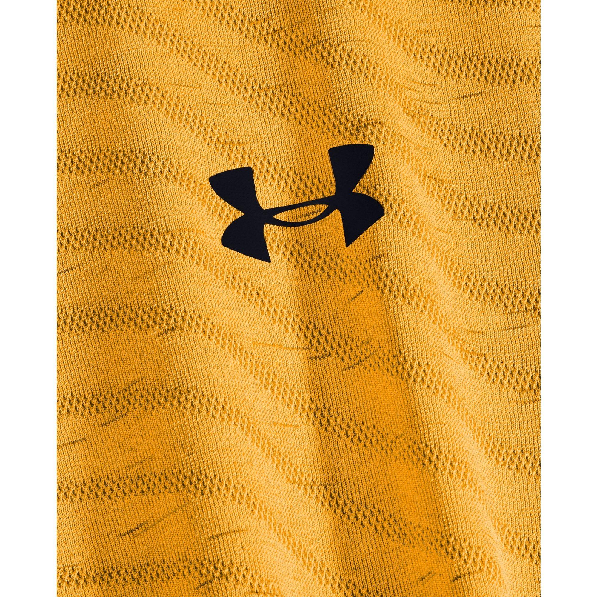 Lunar Orange/Bl - Under Armour - Men's Seamless Wave Short-Sleeve Performance Gym Top - 5