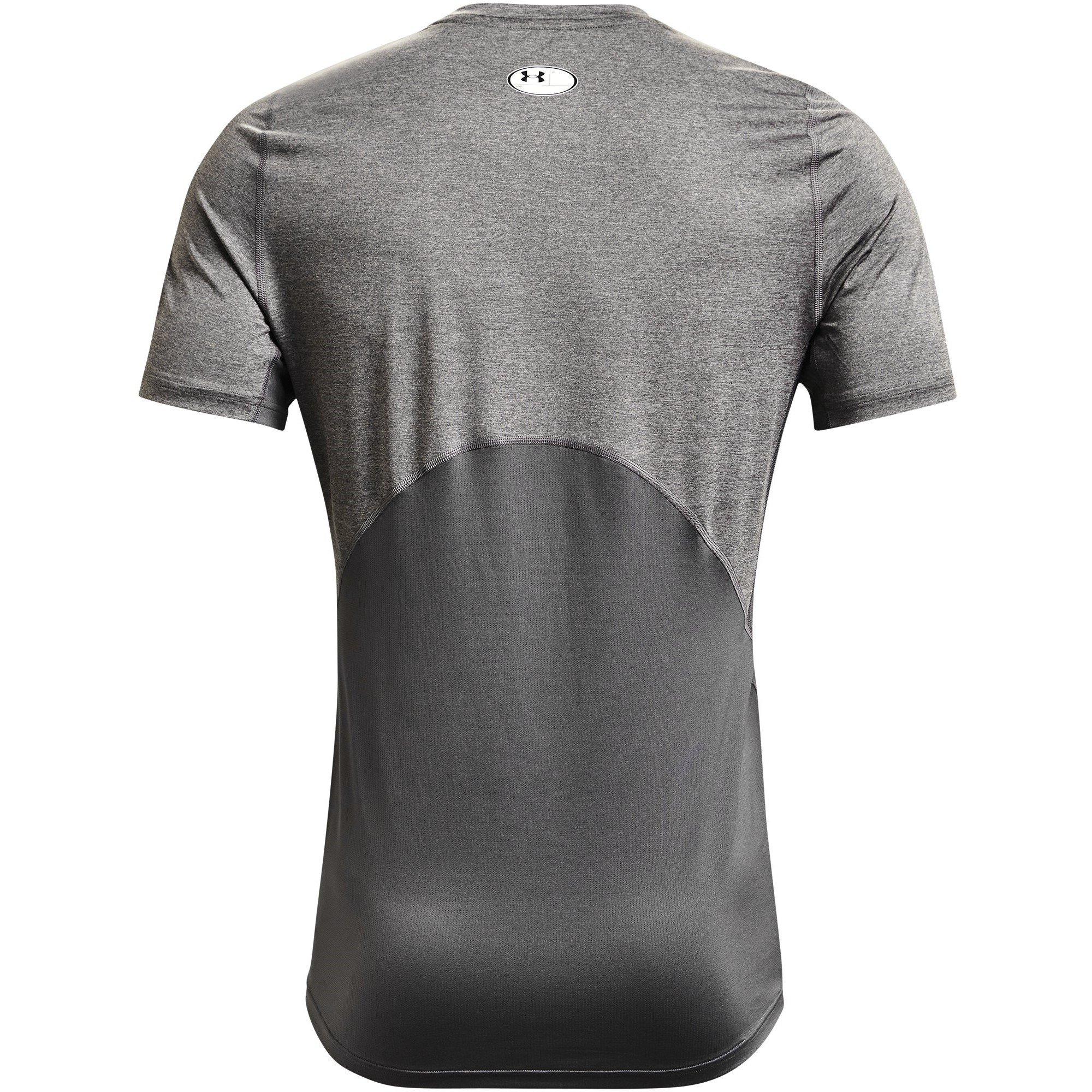 Carbon/Black - Under Armour - HeatGear® Fitted Short Sleeve Mens - 2