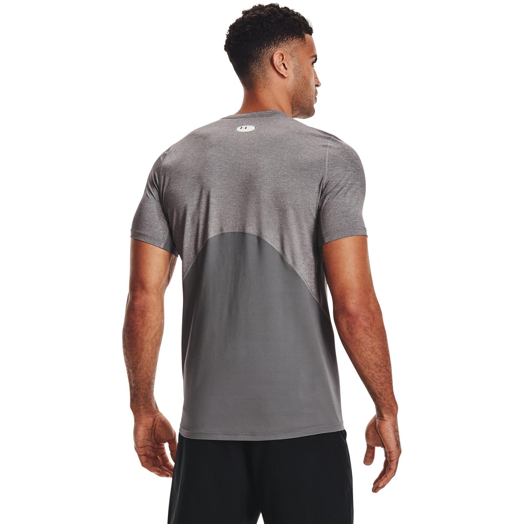 Carbon/Black - Under Armour - HeatGear® Fitted Short Sleeve Mens - 4