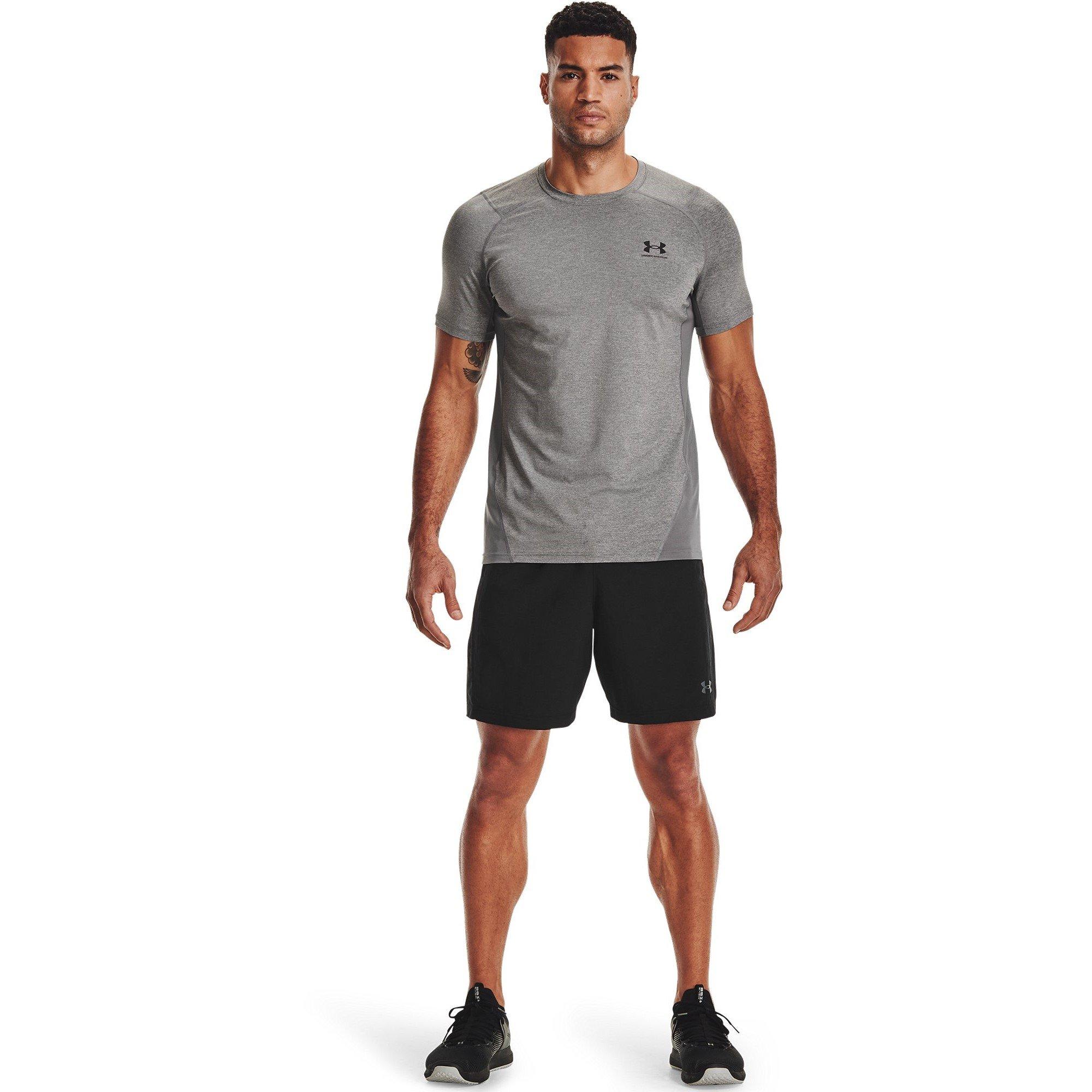 Carbon/Black - Under Armour - HeatGear® Fitted Short Sleeve Mens - 6