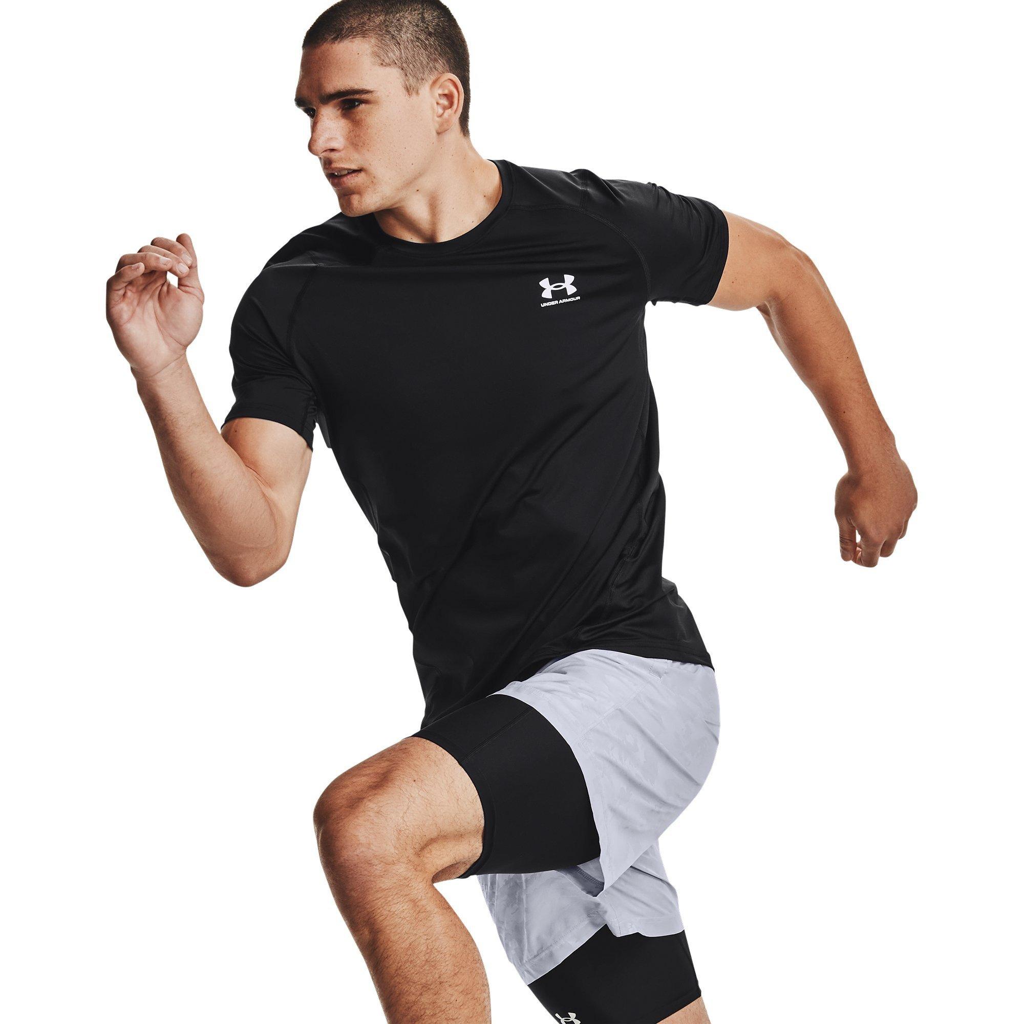 Preto/Branco - Under Armour - HeatGear® Fitted Short Sleeve Mens - 5