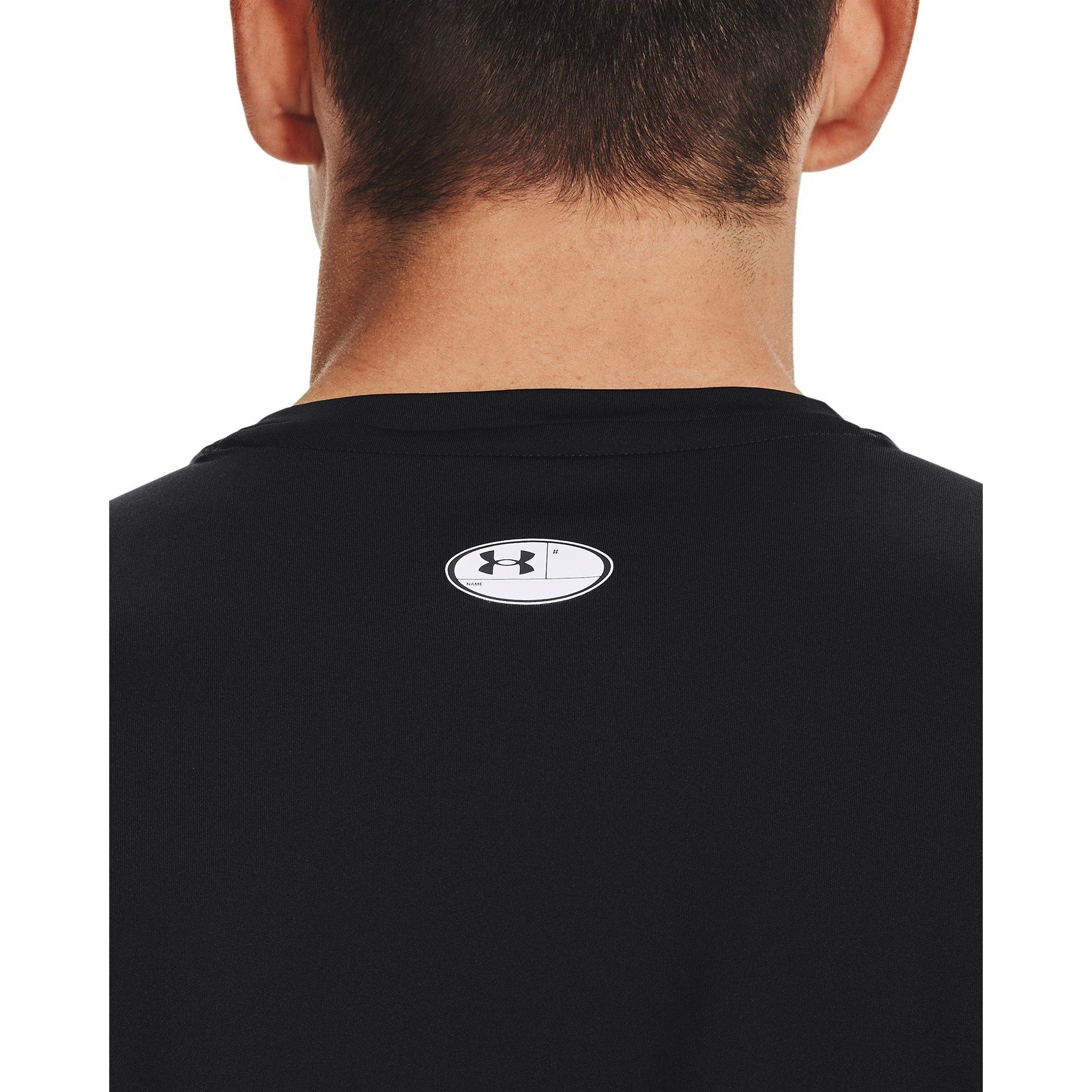 Preto/Branco - Under Armour - HeatGear® Fitted Short Sleeve Mens - 6