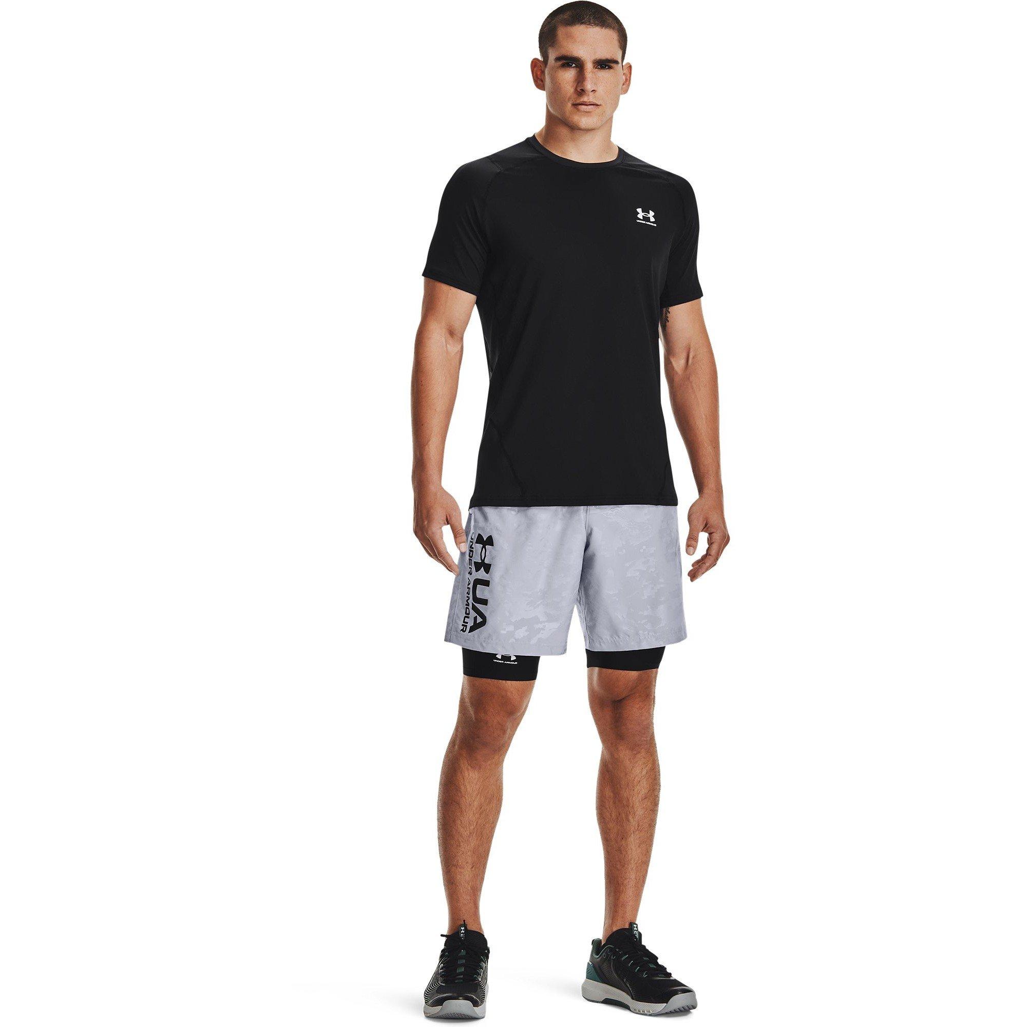 Preto/Branco - Under Armour - HeatGear® Fitted Short Sleeve Mens - 7