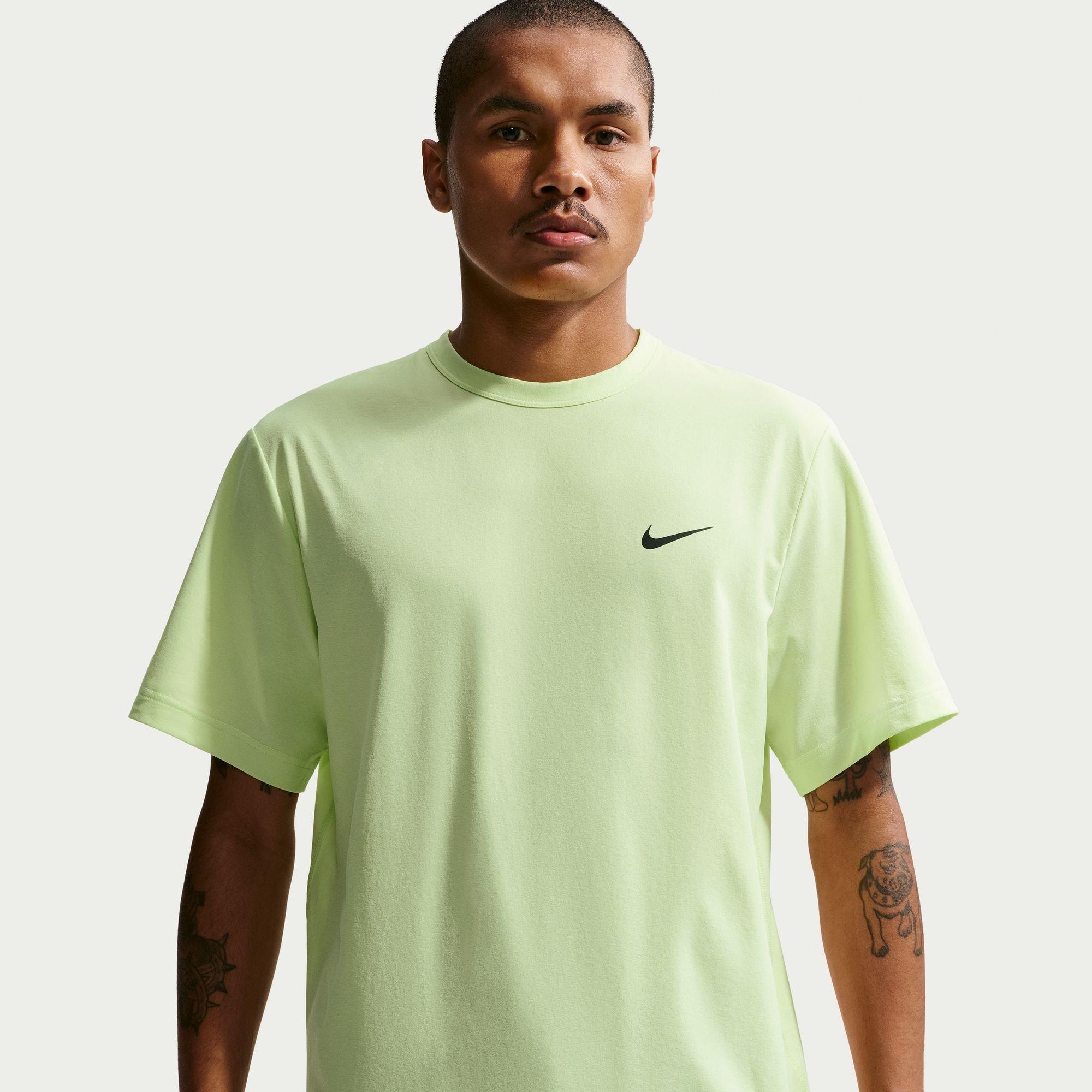 Nike Men's Dri-Fit Uv Hyverse Short-Sleeve Fitness Top - Liquid Lime - M