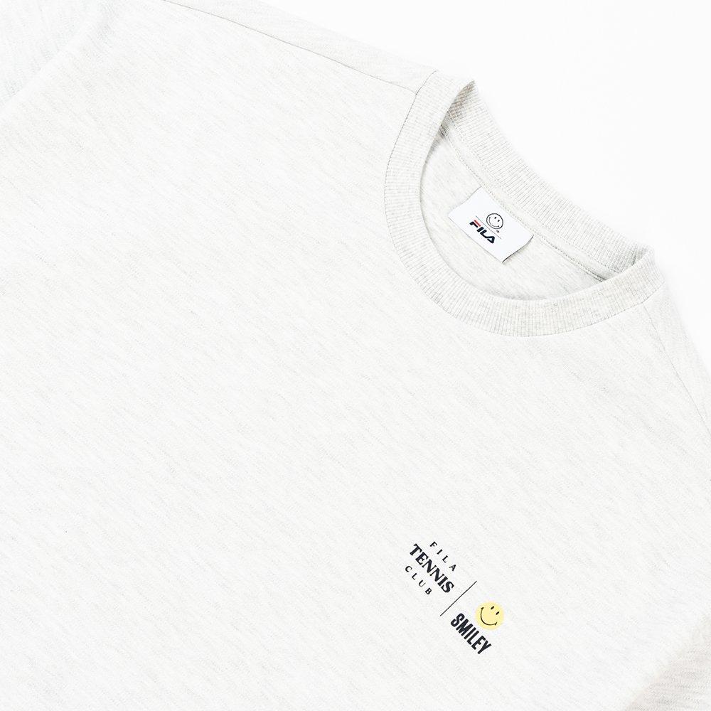 LightMelangeGry - Fila - Tennis Club x Smiley Graphic Printed Adults Sweatshirt - 3