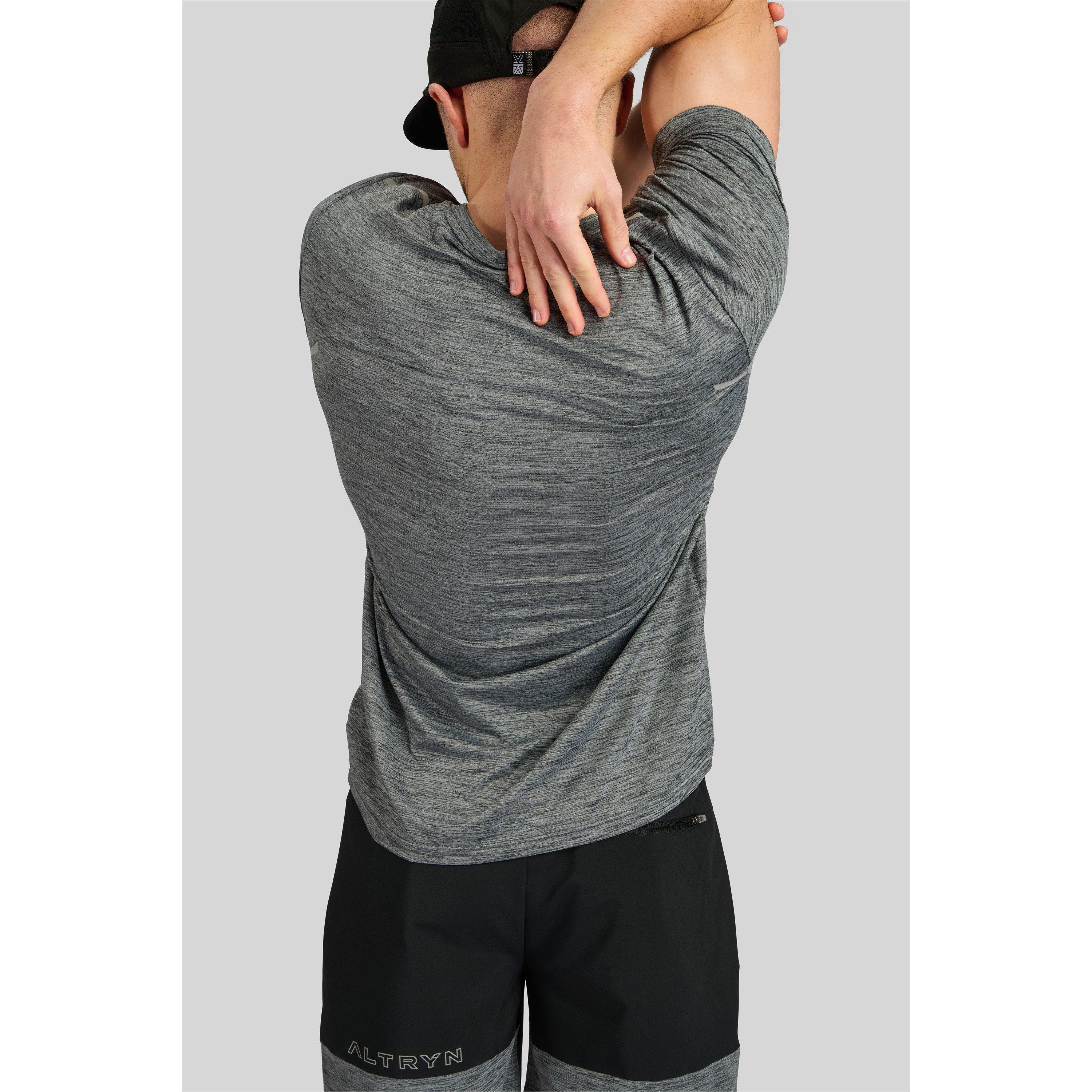Black Sdye Marl - ALTRYN - Short-Sleeve Performance Gym Top - 2