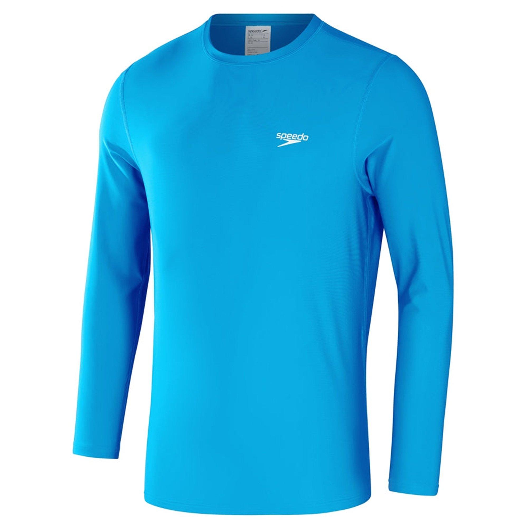 Baja Blue/White - Speedo - Printed Long Sleeve Swim Tee - 6