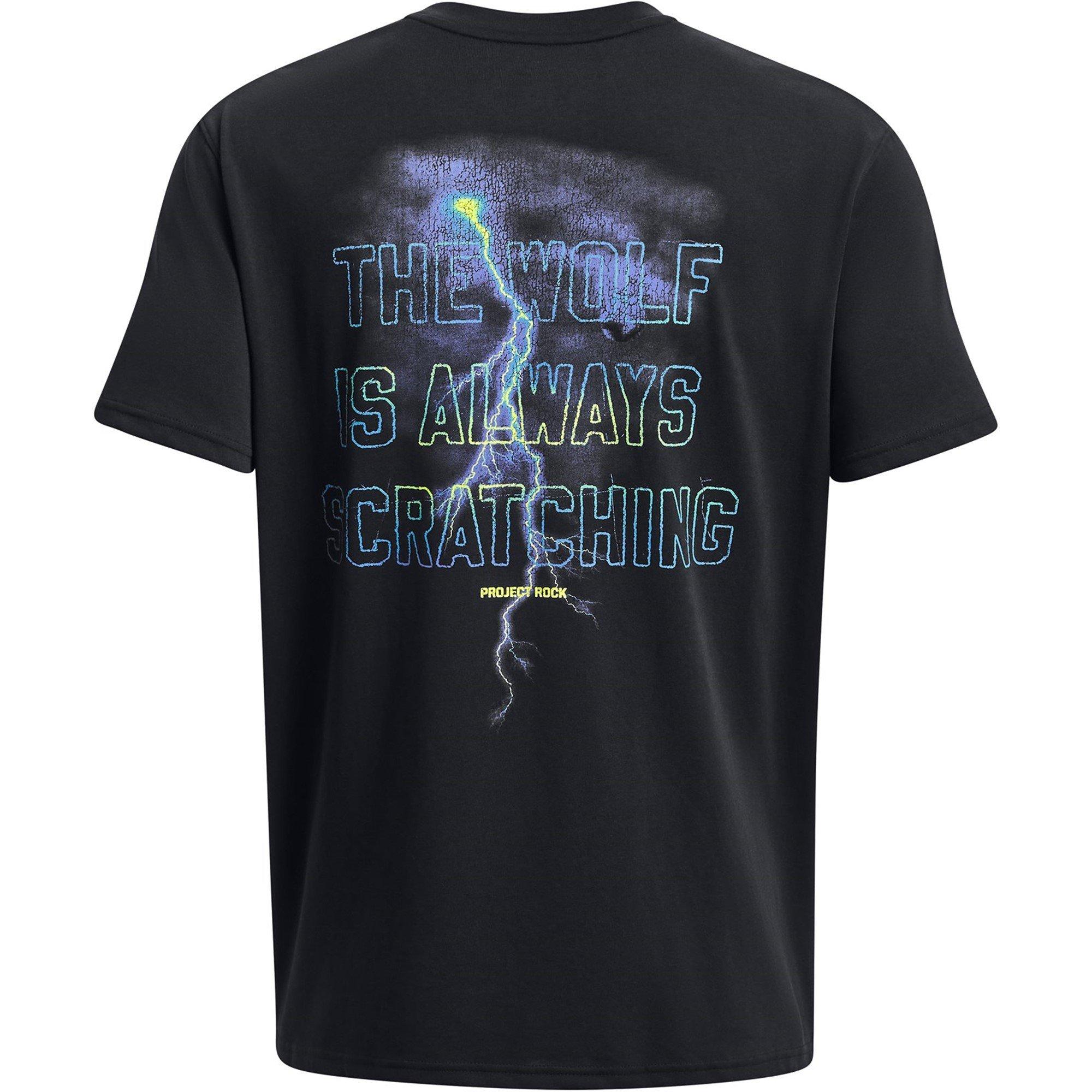 Zwart - Under Armour - Rock Night Short-Sleeve Performance Gym Top - 6