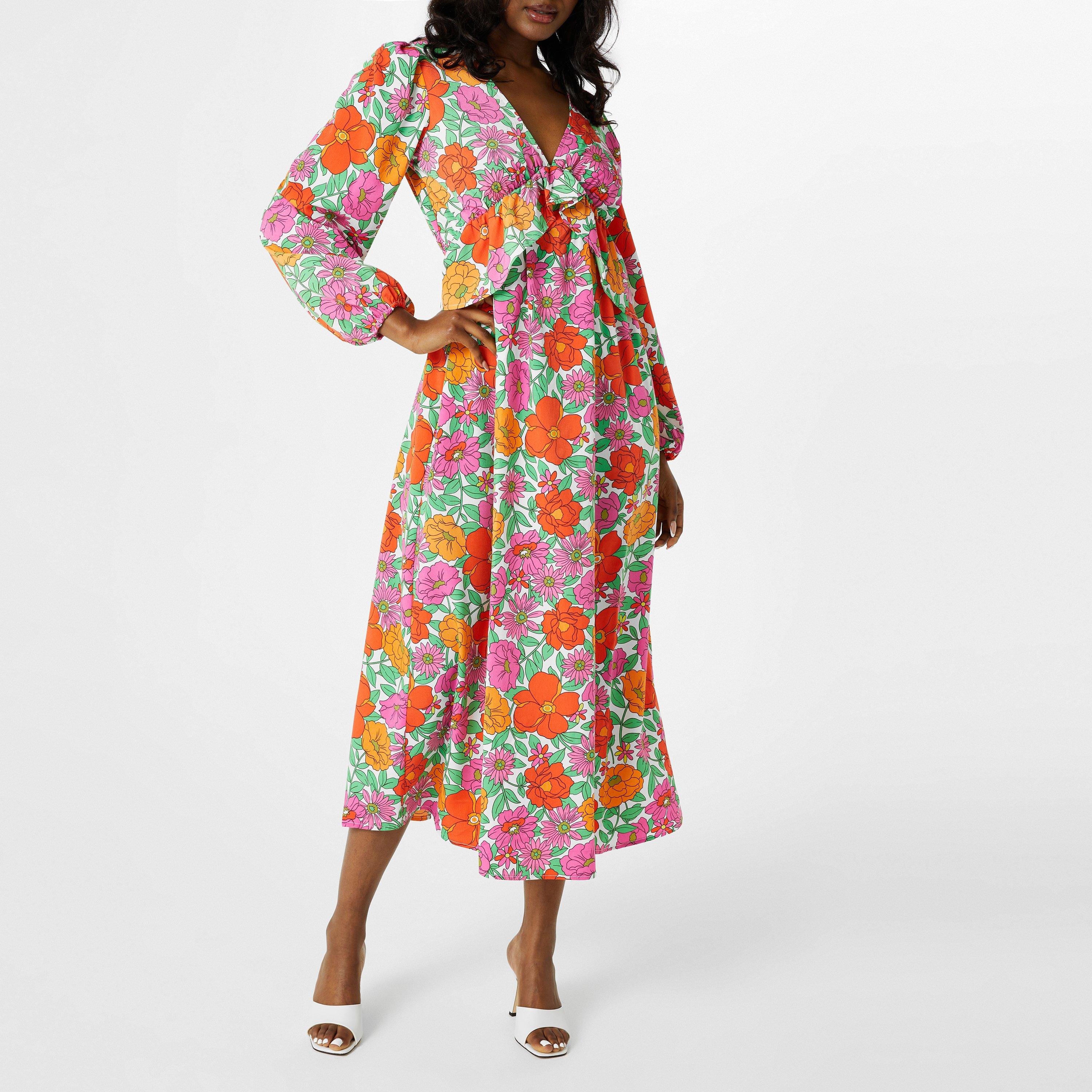 Orange - Vila - Women's Rosa Wrap Dress - 2