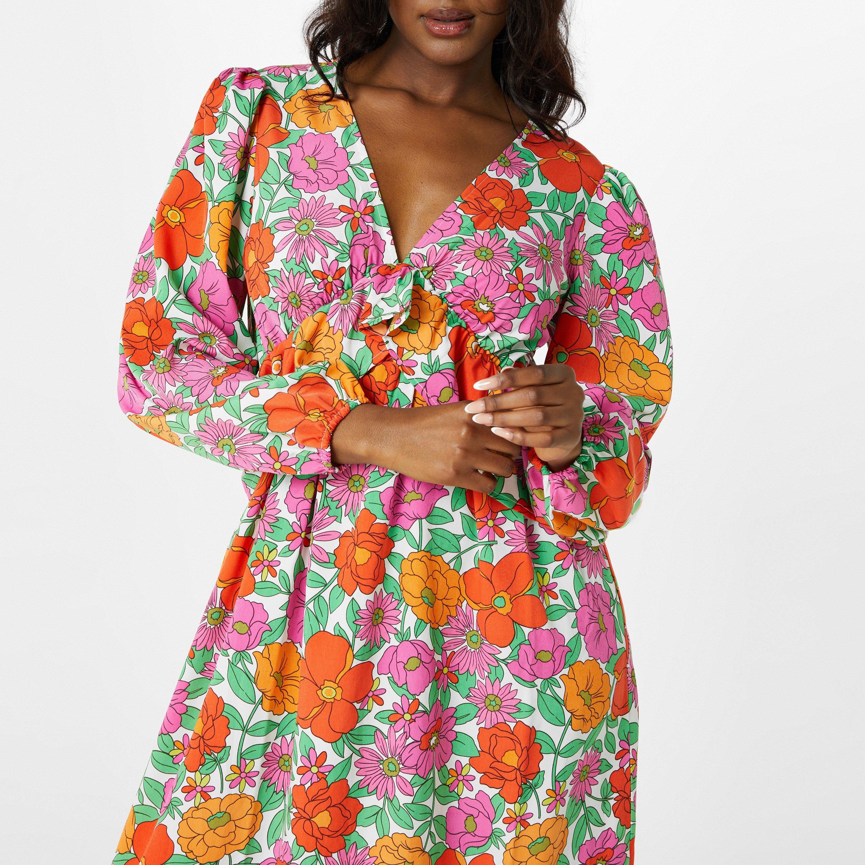 Orange - Vila - Women's Rosa Wrap Dress - 4