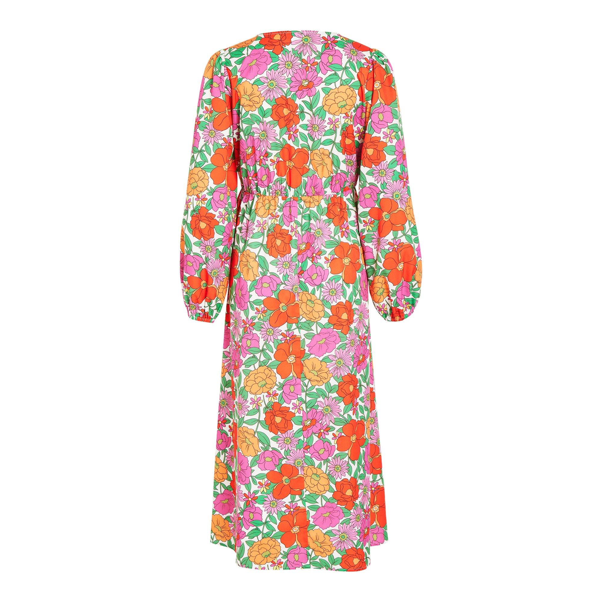 Orange - Vila - Women's Rosa Wrap Dress - 5