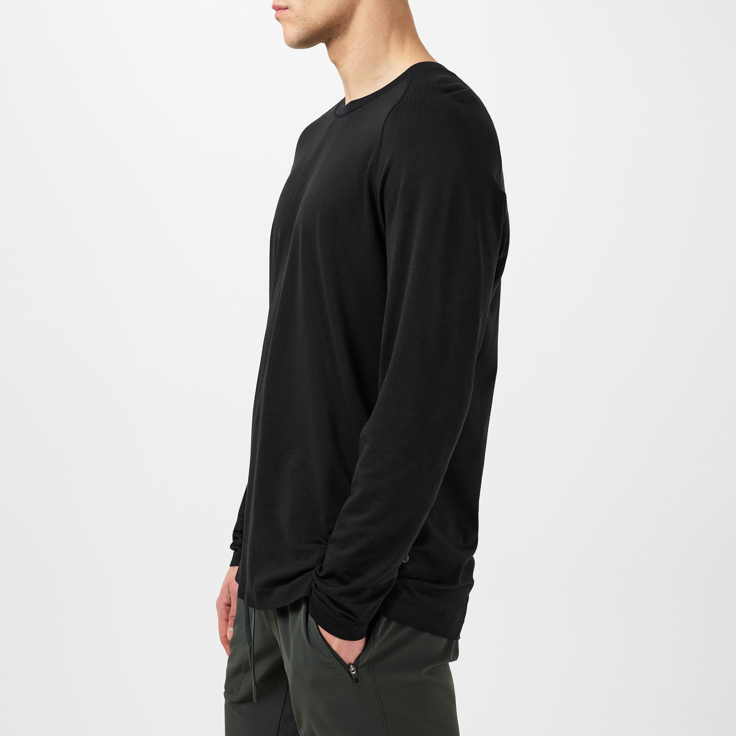 Black/Black - Lululemon - Metal Vent Tech Long Sleeve Shirt Mens - 2