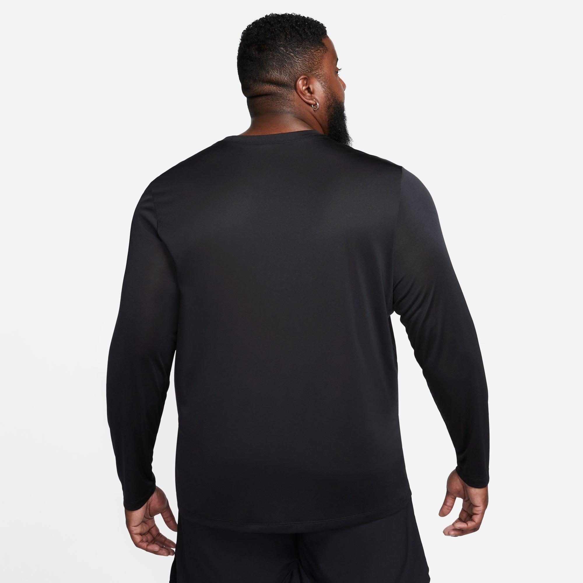 Sort/Sølv - Nike - Legend Long Sleeve T-shirt Mens - 6