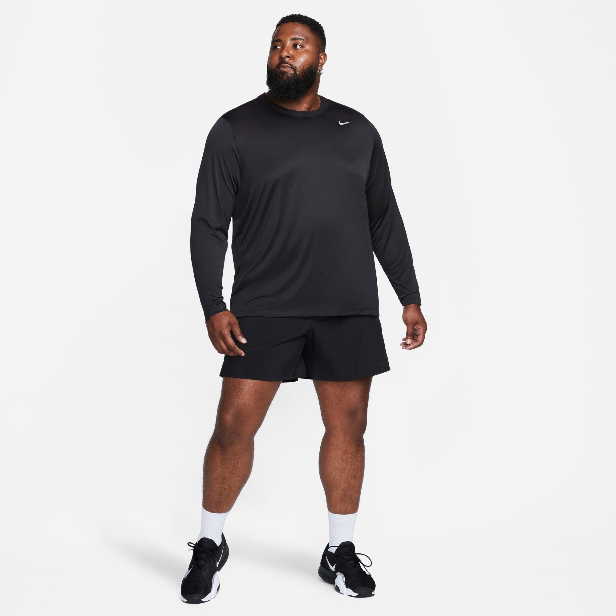 Sort/Sølv - Nike - Legend Long Sleeve T-shirt Mens - 8