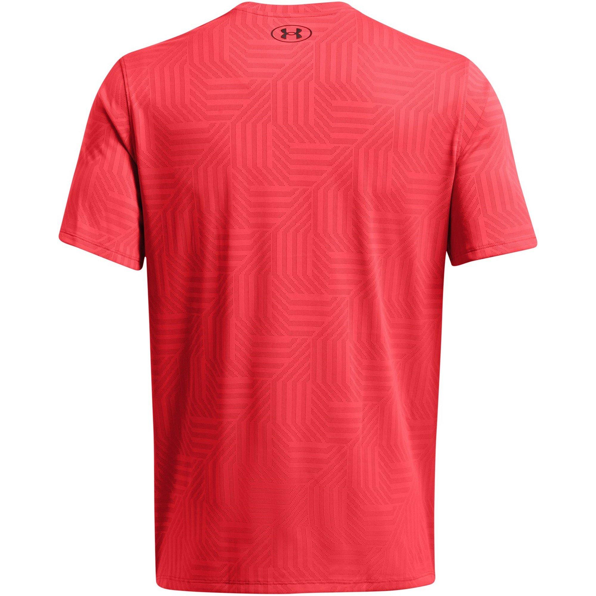Red - Under Armour - Men's Tech Vent Geotessa Short-Sleeve Performance Gym Top - 4