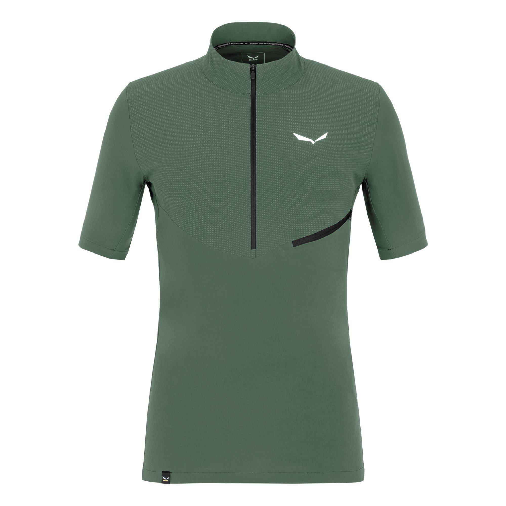 Raw Green - Salewa - Men's Short-Sleeve Performance Gym Top - 1