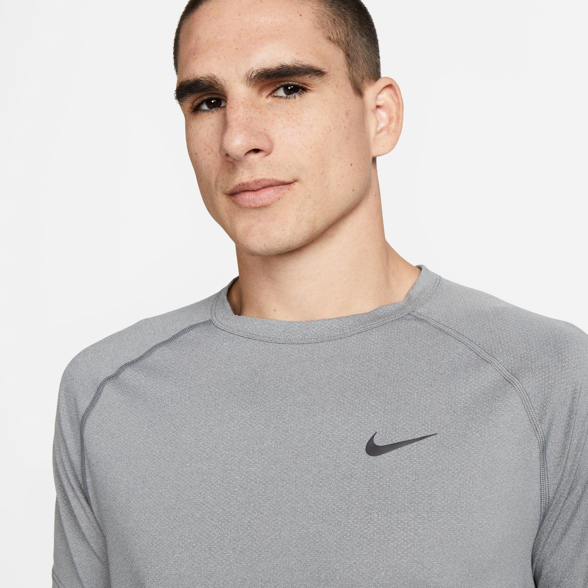 Gris/Noir - Nike - Dri-FIT Ready Men's Short-Sleeve Fitness Top - 5