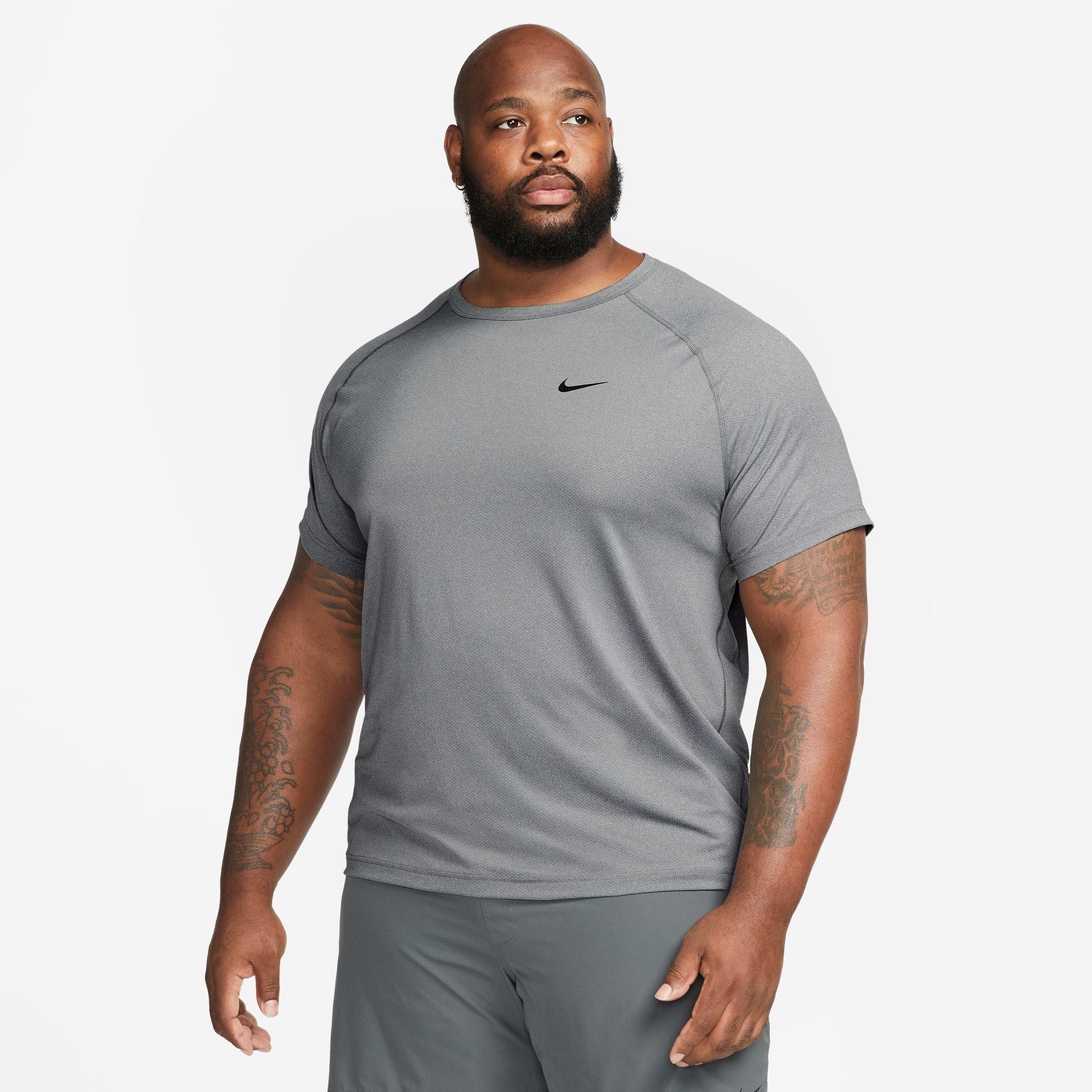 Gris/Noir - Nike - Dri-FIT Ready Men's Short-Sleeve Fitness Top - 6