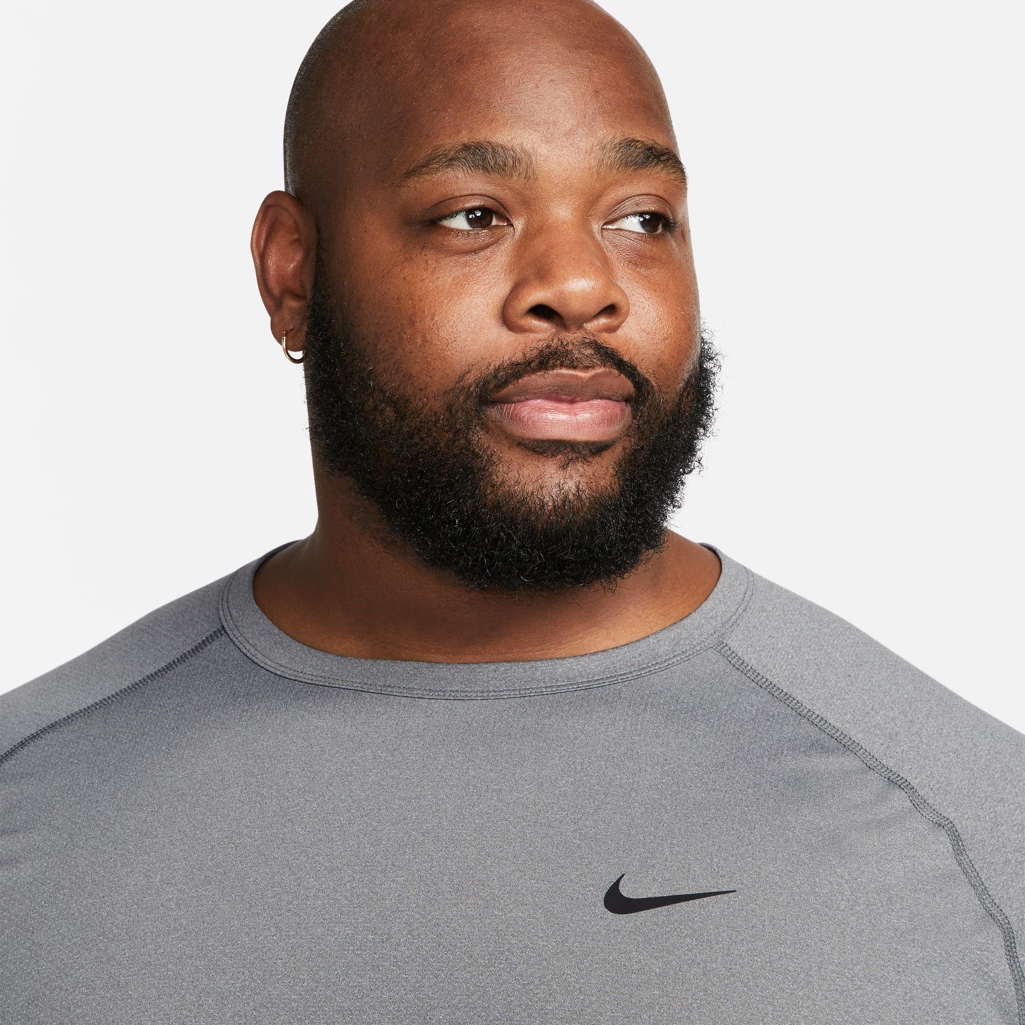 Gris/Noir - Nike - Dri-FIT Ready Men's Short-Sleeve Fitness Top - 8