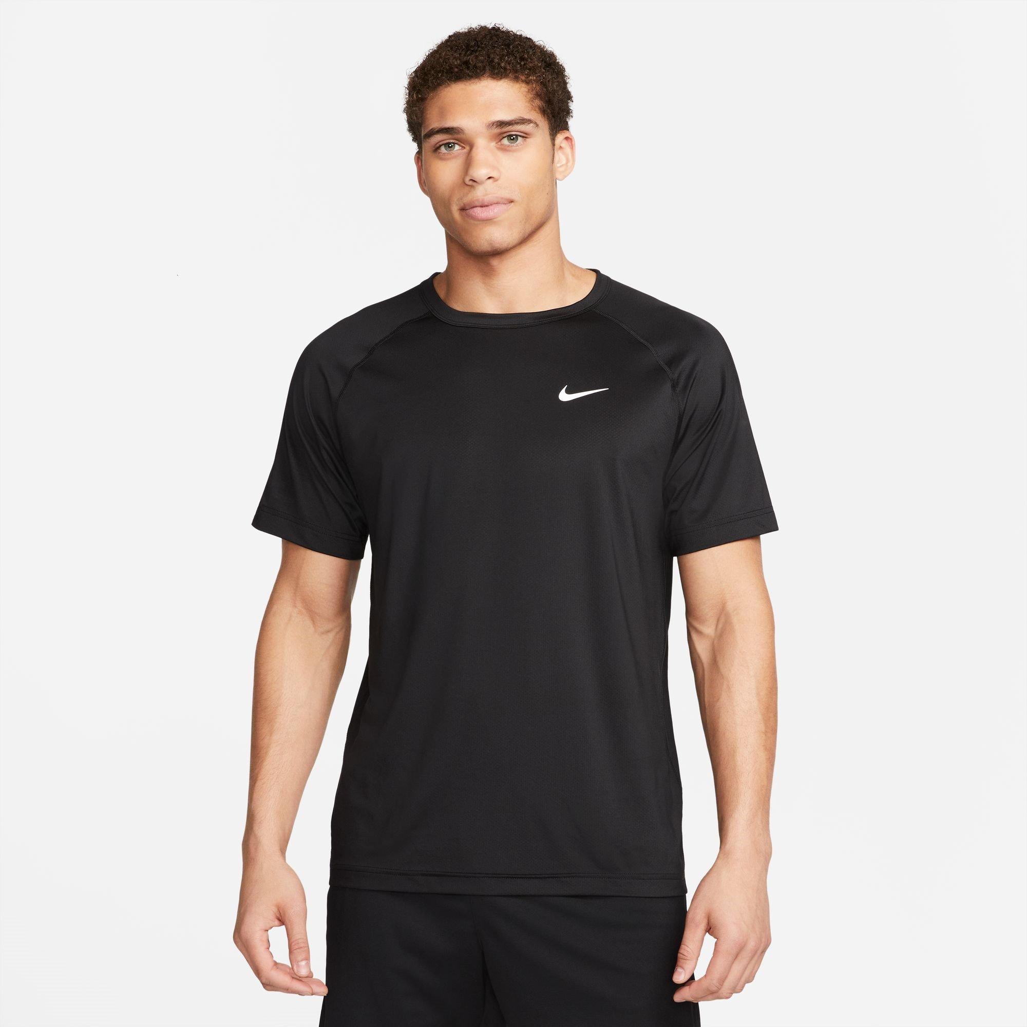 Black/White - Nike - Dri-FIT Ready Men's Short-Sleeve Fitness Top - 1