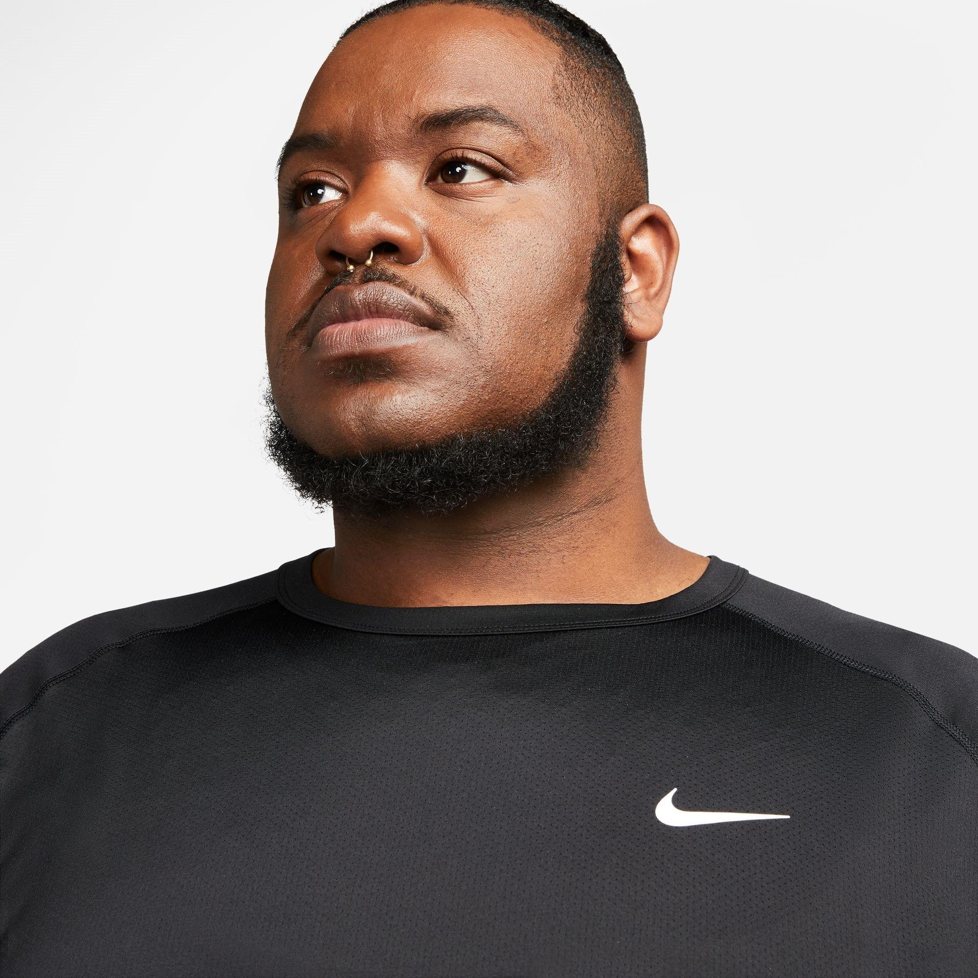 Zwart/Wit - Nike - Dri-FIT Ready Men's Short-Sleeve Fitness Top - 14