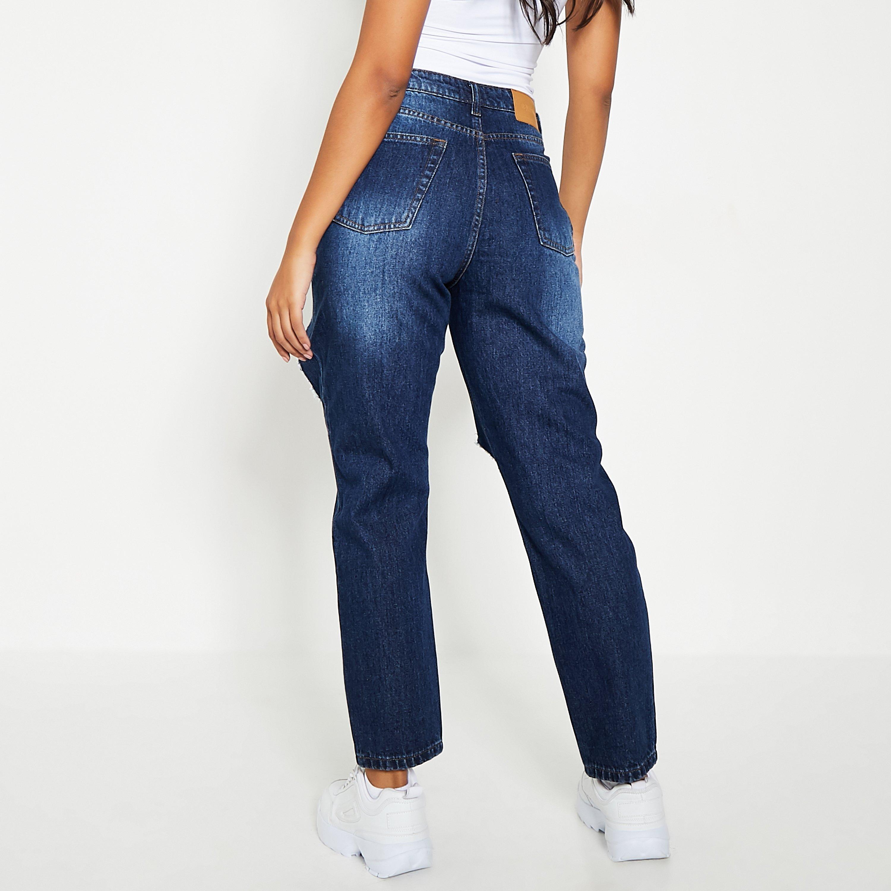 Lavage foncé - I Saw It First - Ripped Mom Jeans - 3