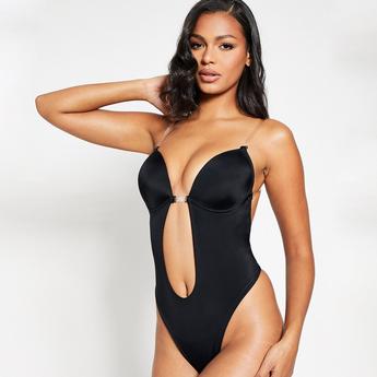 I Saw It First ISAWITFIRST Seamless Plunge Lingerie Bodysuit