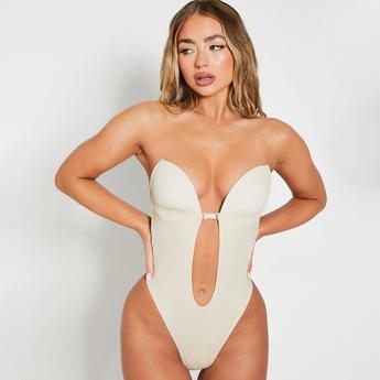 I Saw It First ISAWITFIRST Seamless Plunge Lingerie Bodysuit