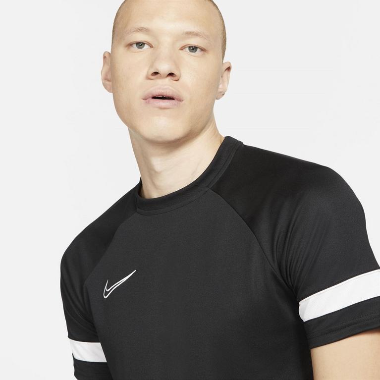 Noir/Blanc - Nike - Dri-FIT Academy Short-Sleeve Football Top Mens - 3