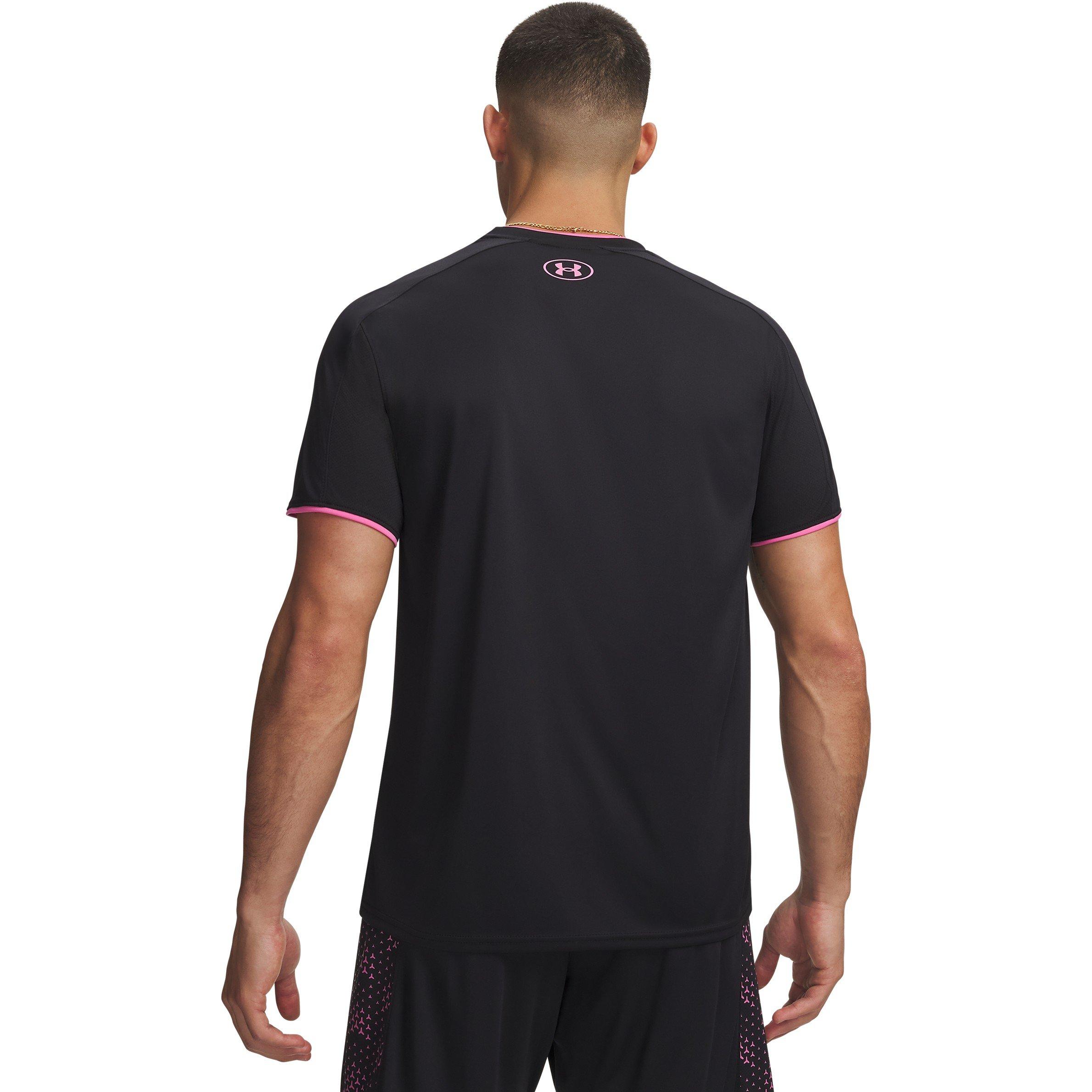 Black / Pink - Under Armour - Men's Challenger Novelty Short Sleeve T-Shirt - 2