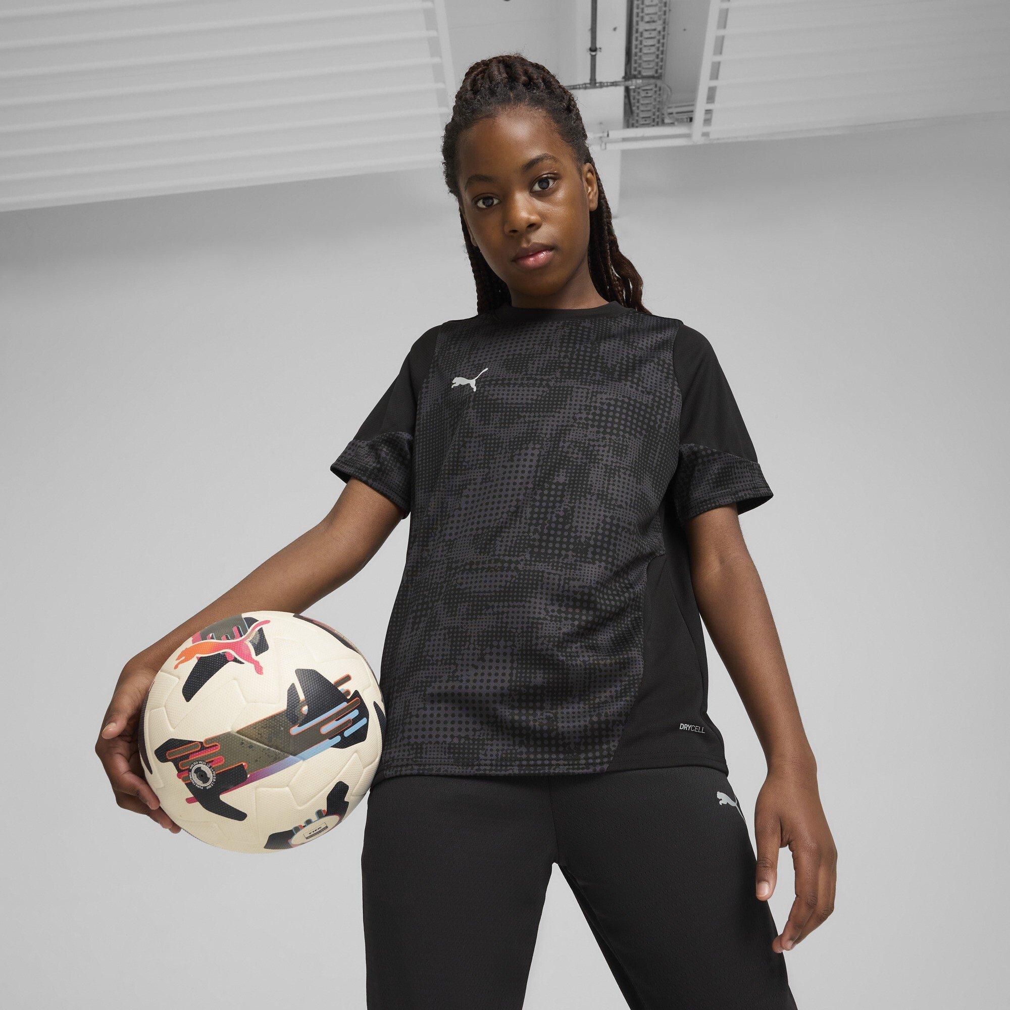 Blk-Sil-FltDGry - Puma - Men's Football Jersey Short Sleeve Performance T-Shirt - 3