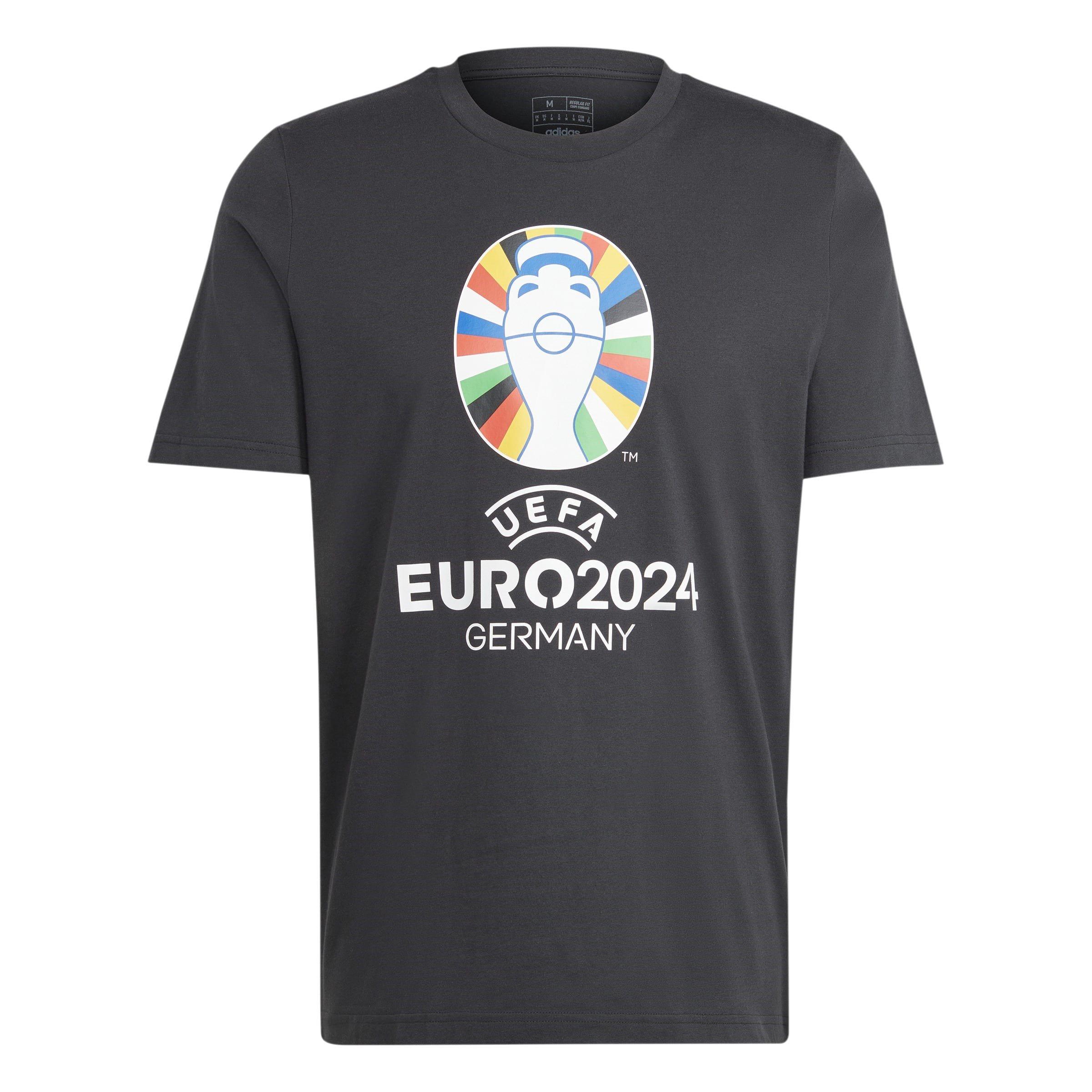 Schwarz - adidas - Euro 24 Official Emblem T-Shirt Mens - 1