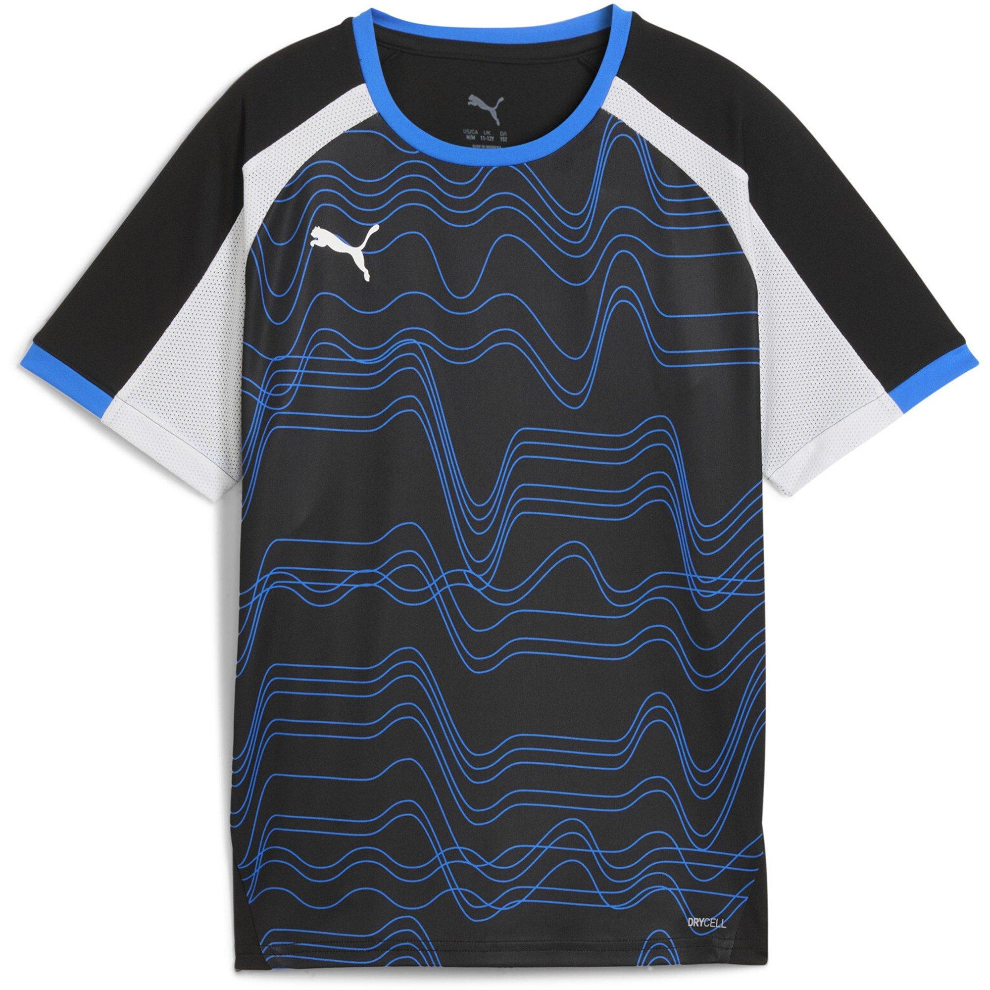 Blk-Wht-UltrBlu - Puma - Puma Individualliga Graphic Jersey Jr T-Shirt Unisex Kids - 1