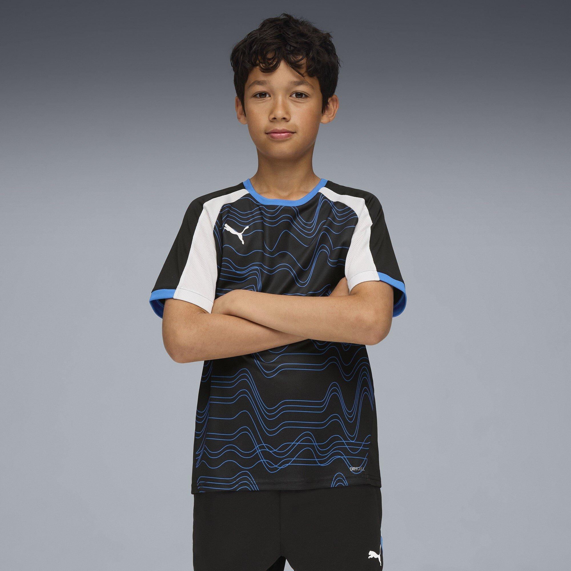 Blk-Wht-UltrBlu - Puma - Puma Individualliga Graphic Jersey Jr T-Shirt Unisex Kids - 3