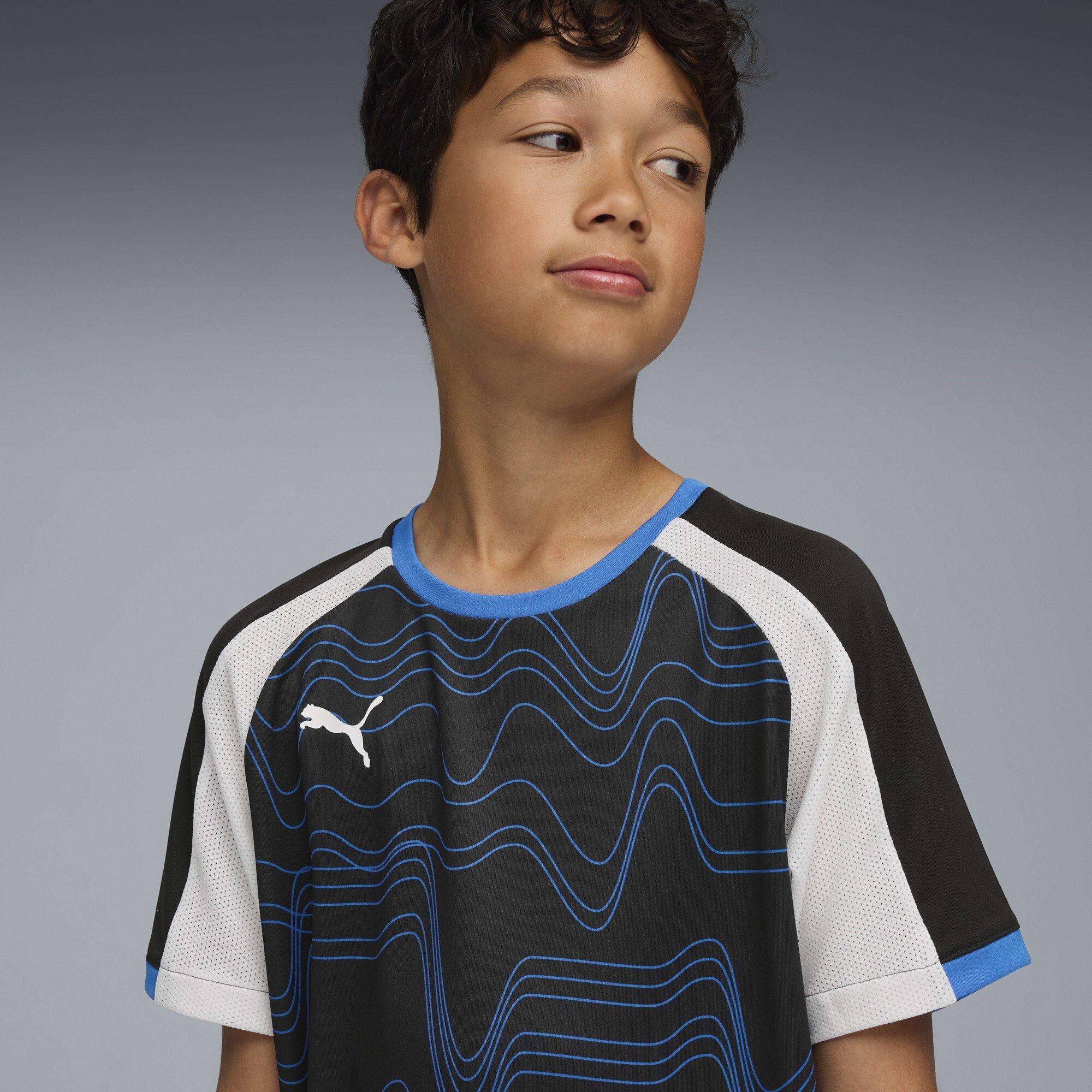 Blk-Wht-UltrBlu - Puma - Puma Individualliga Graphic Jersey Jr T-Shirt Unisex Kids - 5