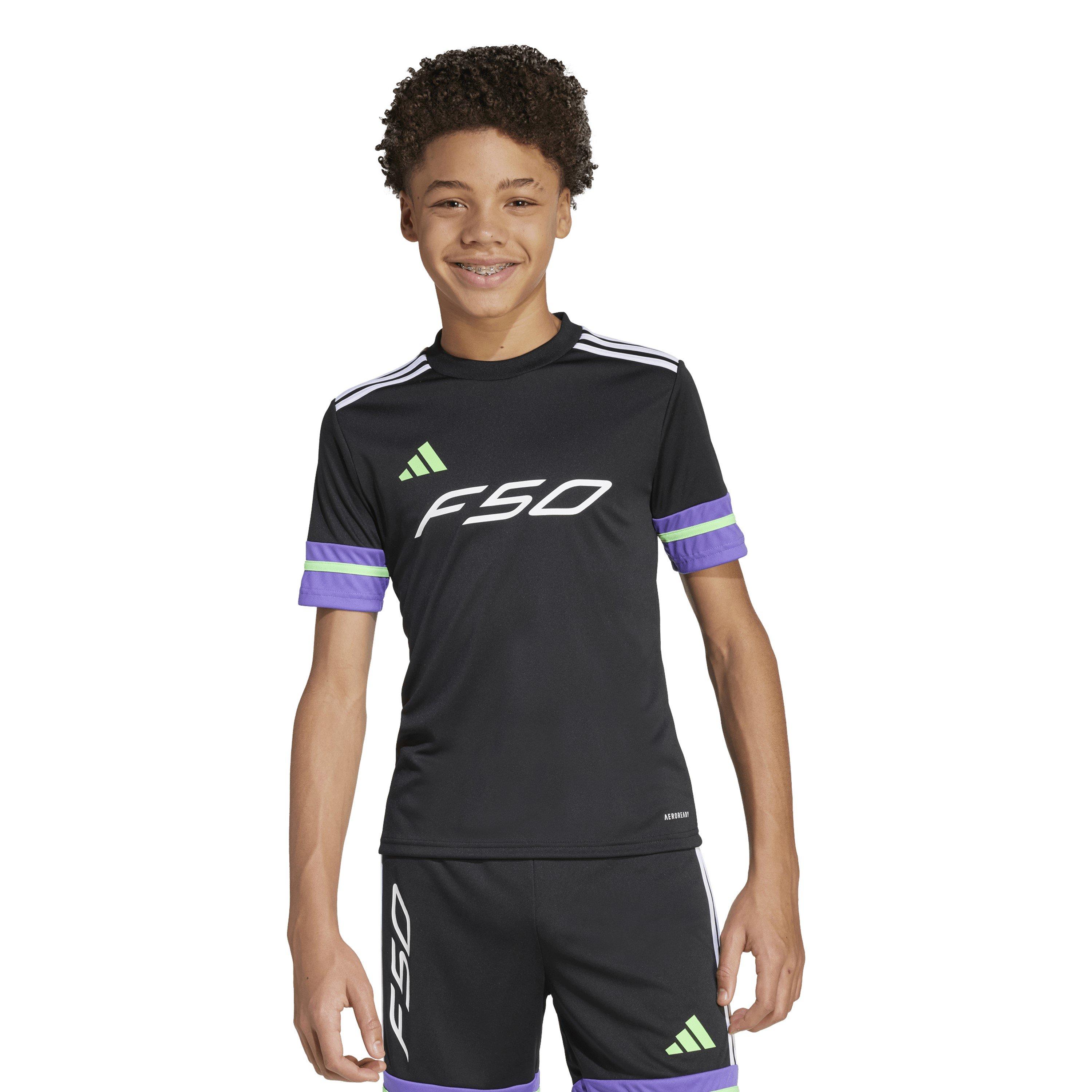 Schwarz/Lila - adidas - F50 Short Sleeve Training Shirt Juniors - 5