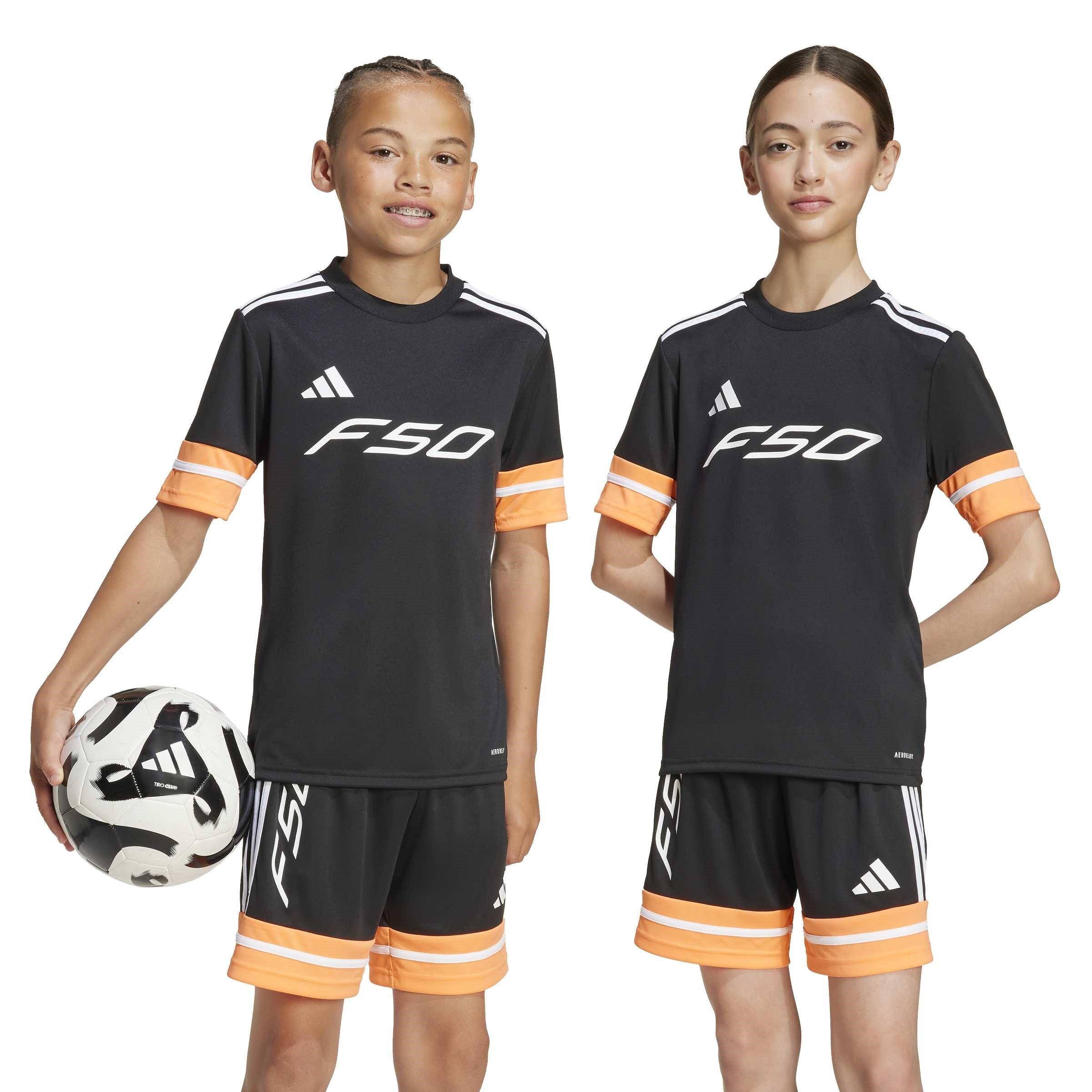 Black/Orange - adidas - F50 Short Sleeve Training Shirt Juniors - 3