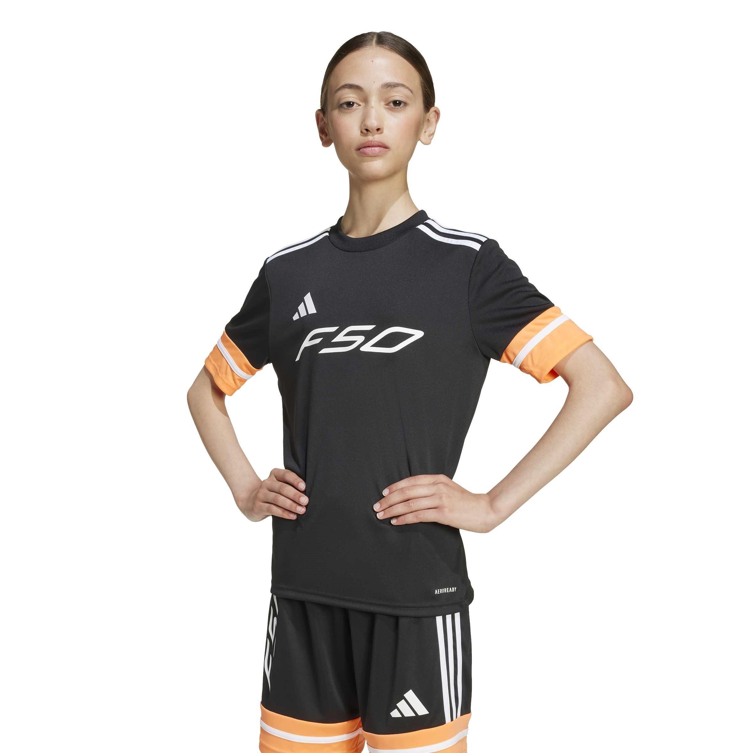 Black/Orange - adidas - F50 Short Sleeve Training Shirt Juniors - 5