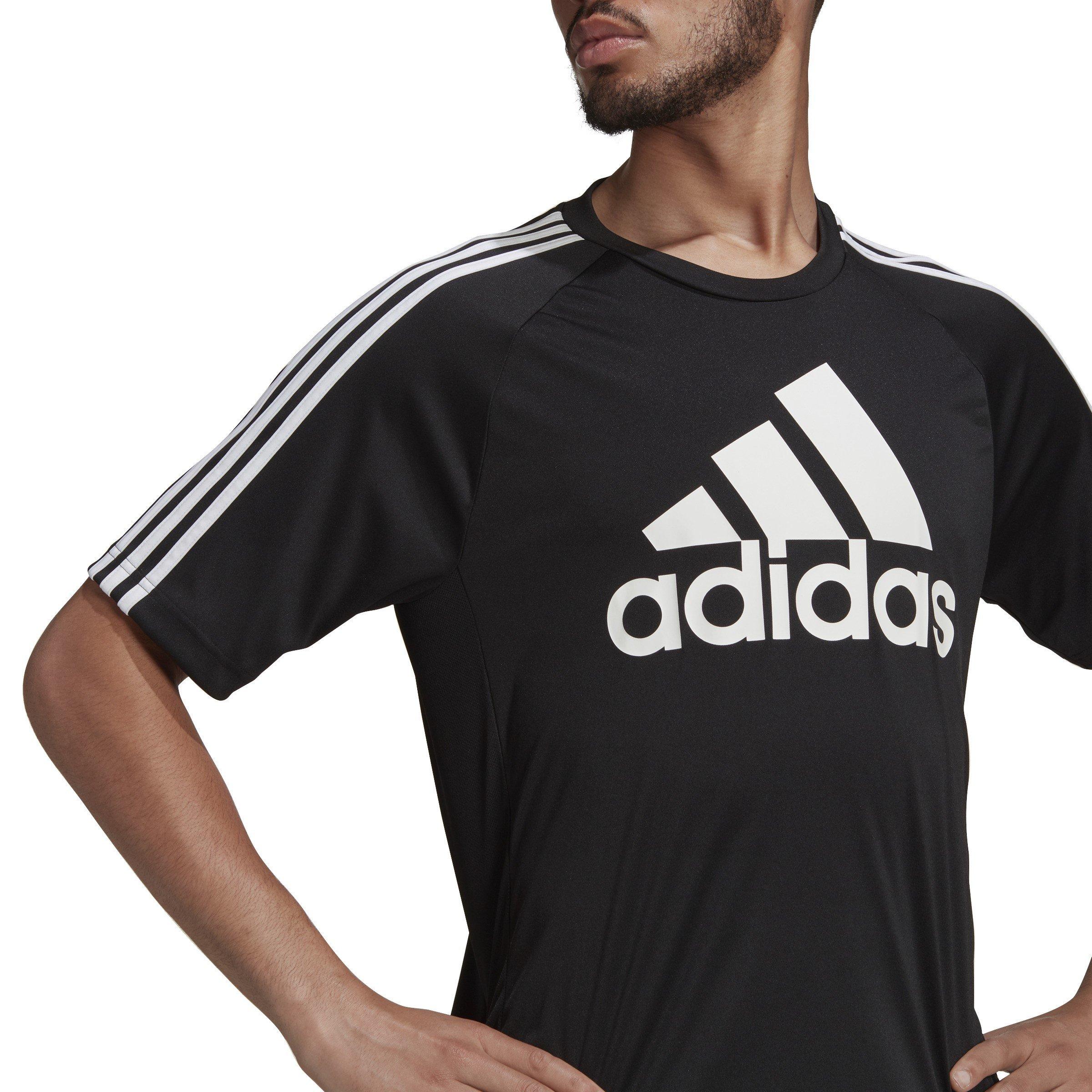 Black/White - adidas - Sereno Logo T Shirt Mens - 6