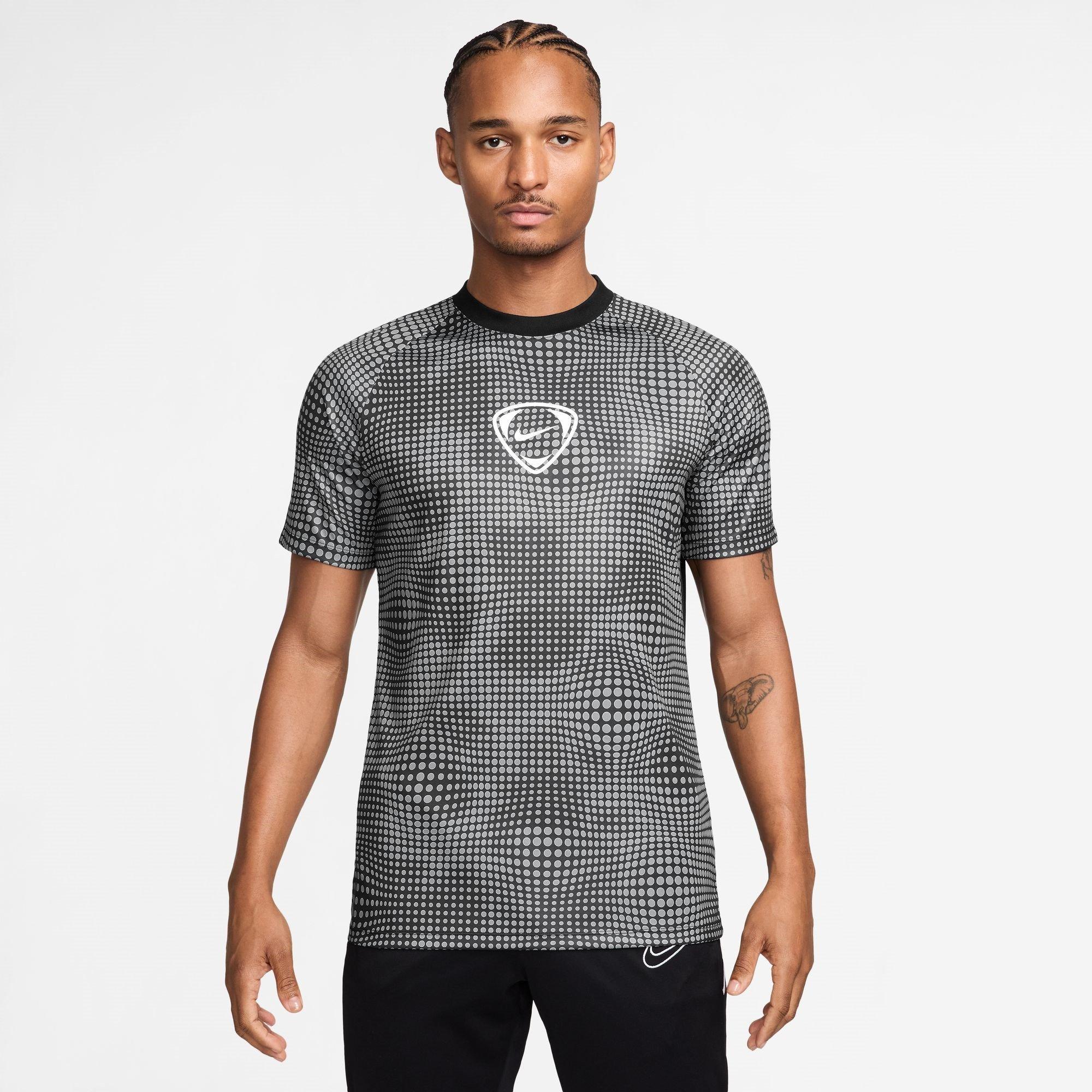 Nike Men's Black Acad Aop Tee Sn54 - S