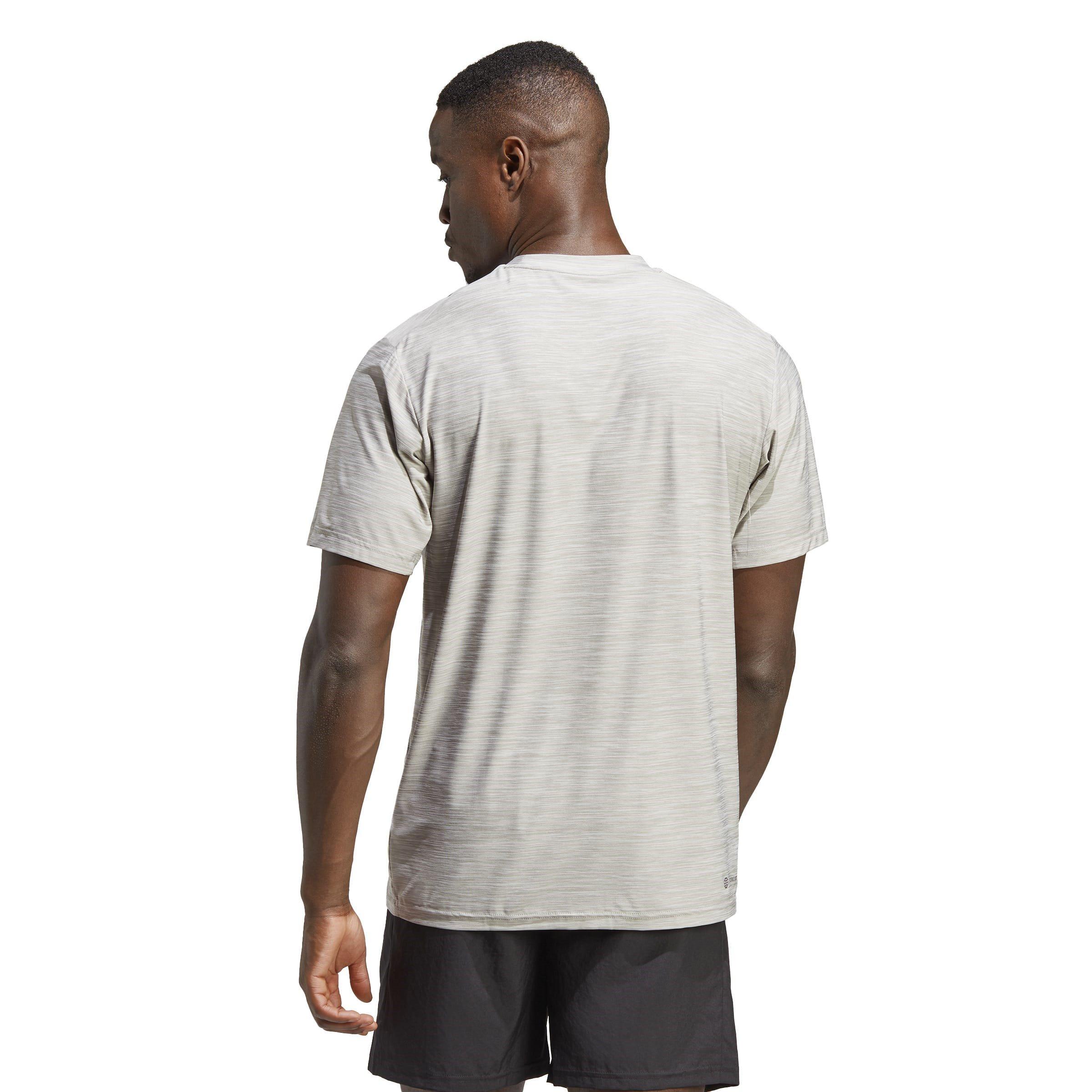 GreyMarl/Black - adidas - Train Essentials Stretch Training T-Shirt Mens - 4