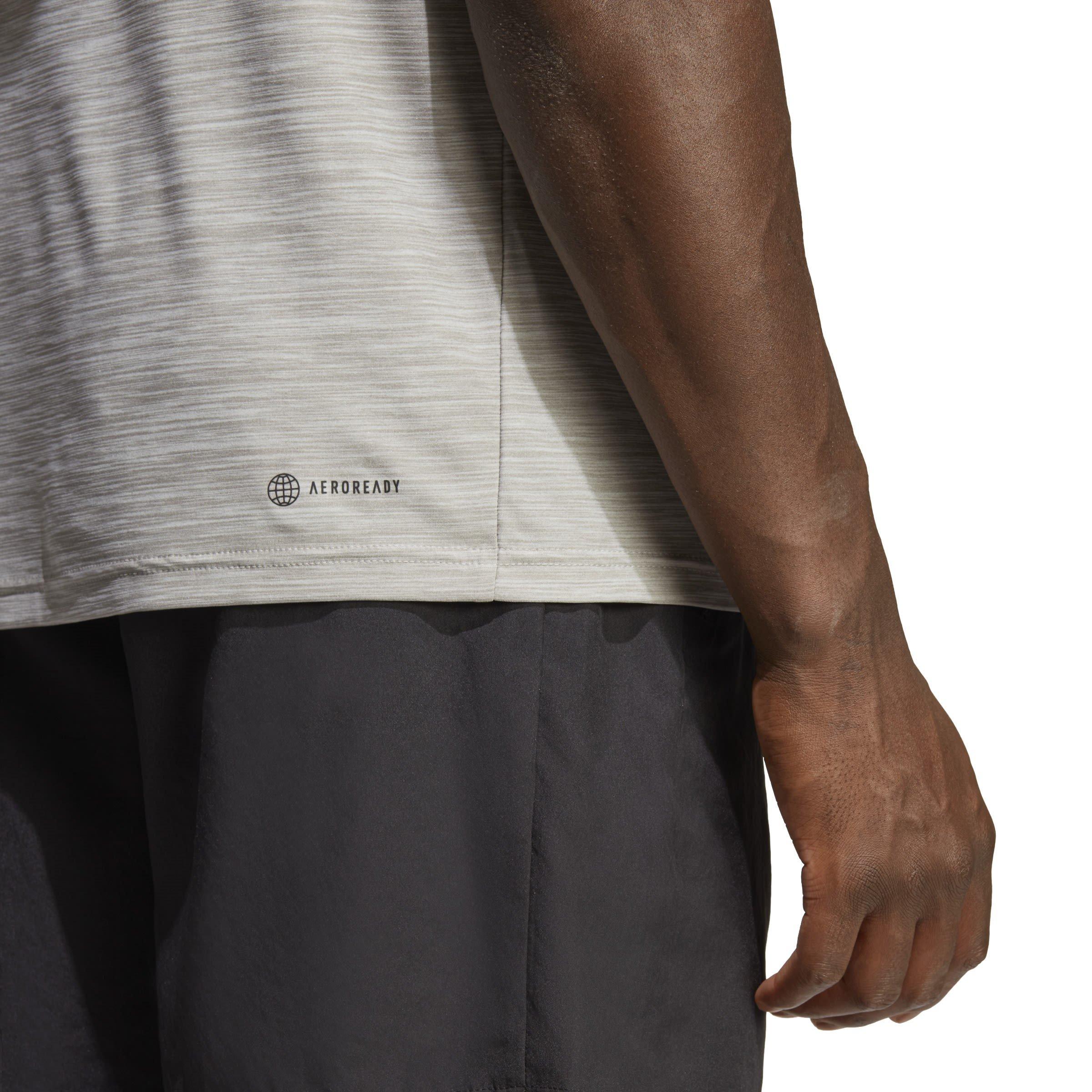 GreyMarl/Black - adidas - Train Essentials Stretch Training T-Shirt Mens - 5