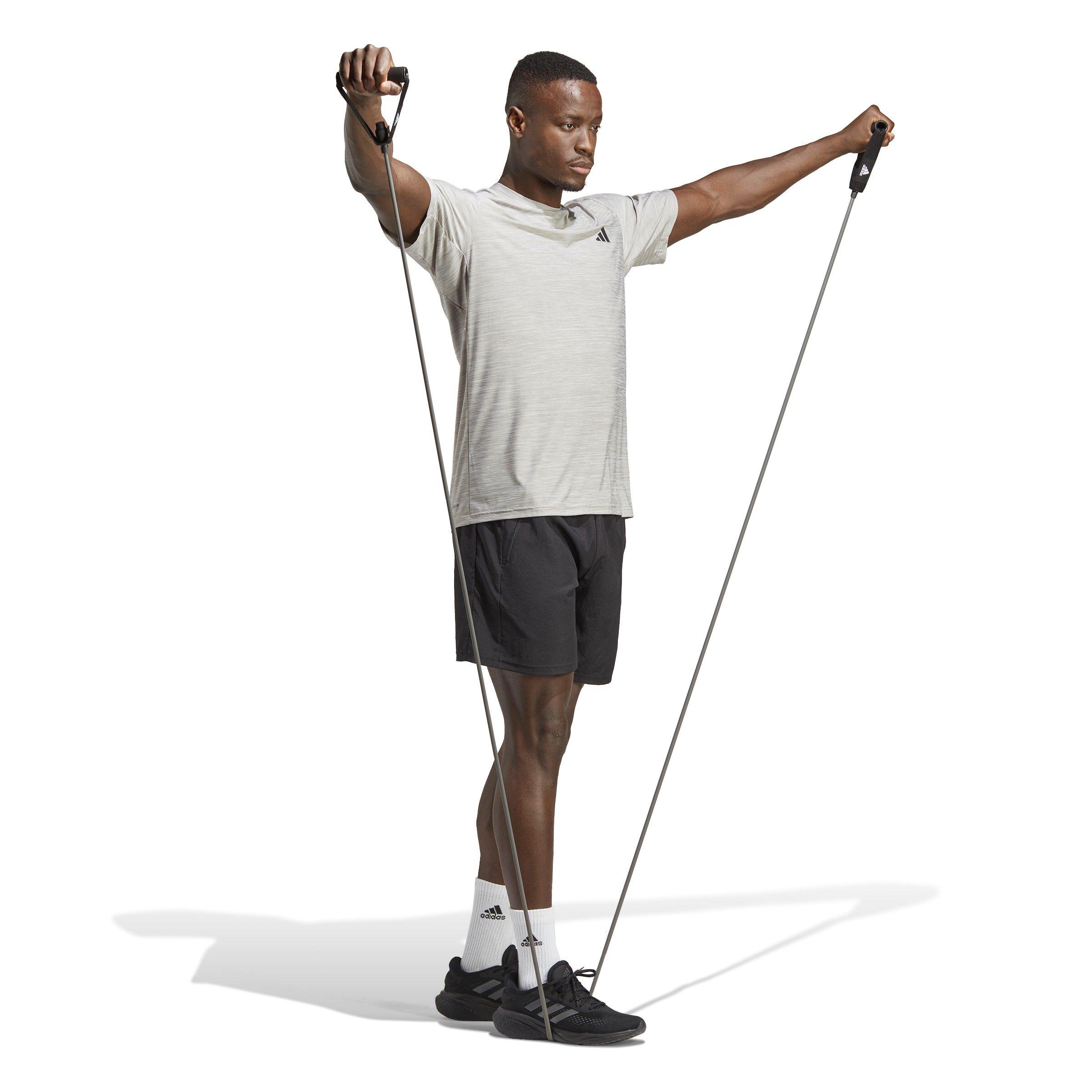 GreyMarl/Black - adidas - Train Essentials Stretch Training T-Shirt Mens - 7
