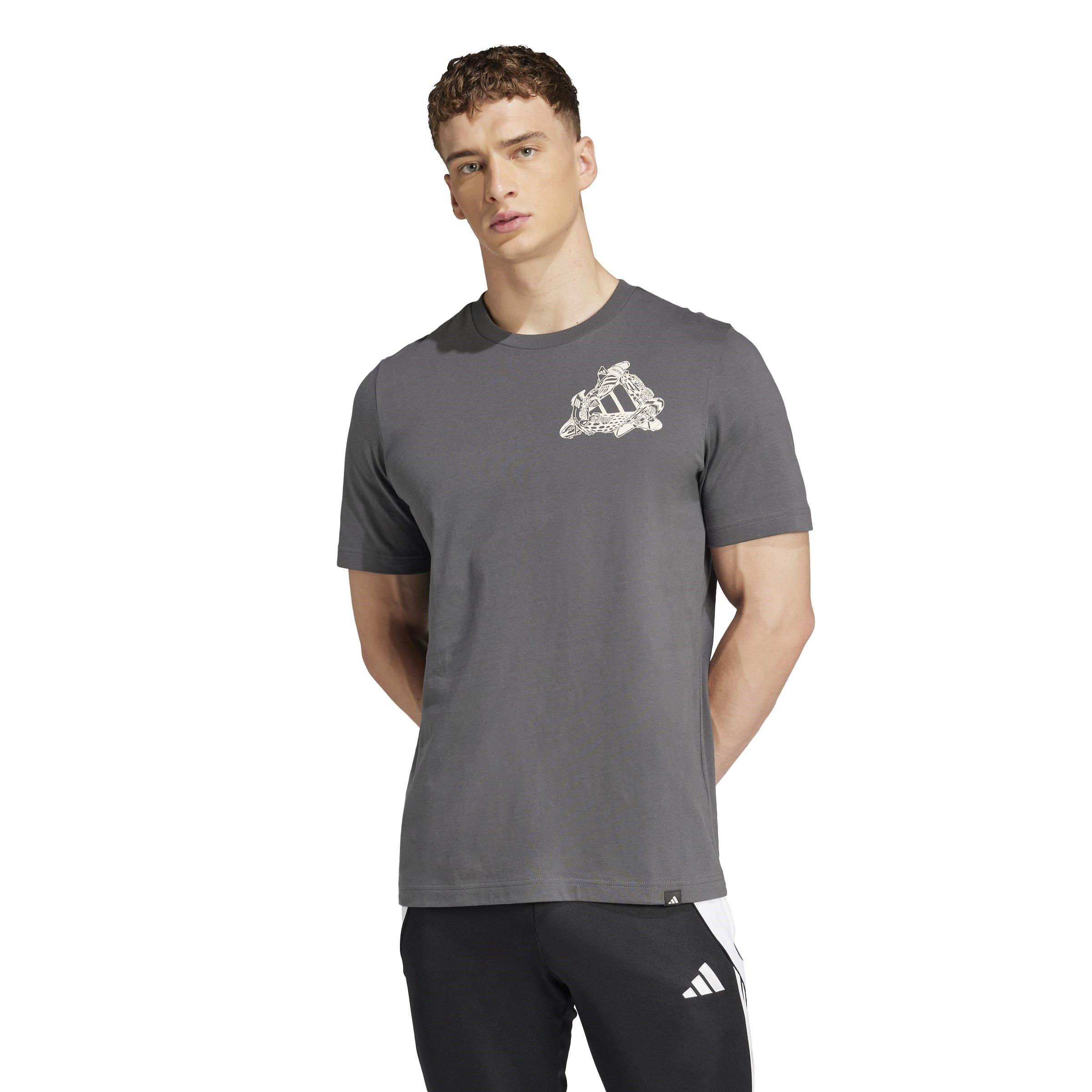 Grey Six - adidas - Football Kicks Graphic T-Shirt Mens - 2