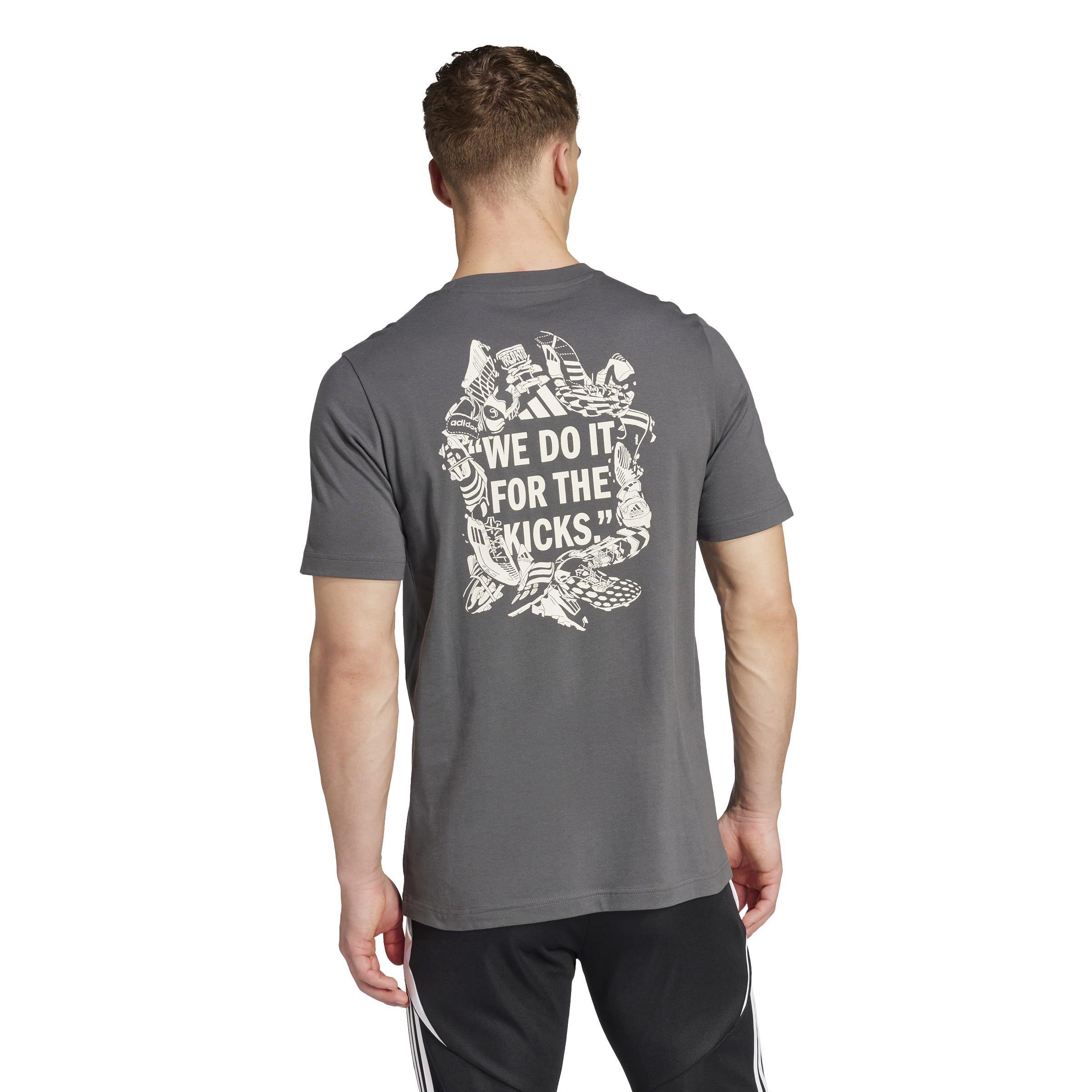 Grey Six - adidas - Football Kicks Graphic T-Shirt Mens - 3